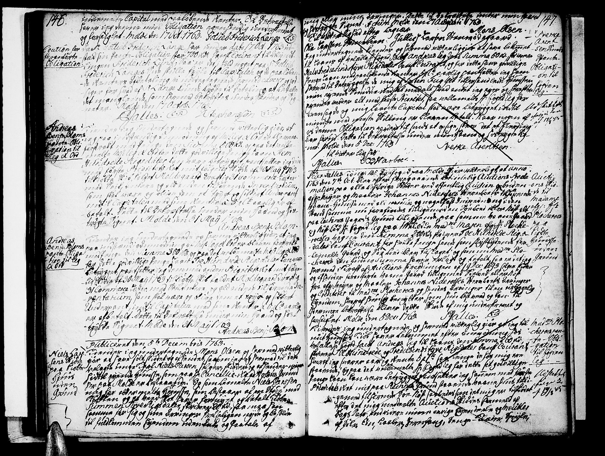 Molde byfogd, SAT/A-0025/2/2C/L0001: Mortgage book no. 1, 1748-1823, p. 146-147