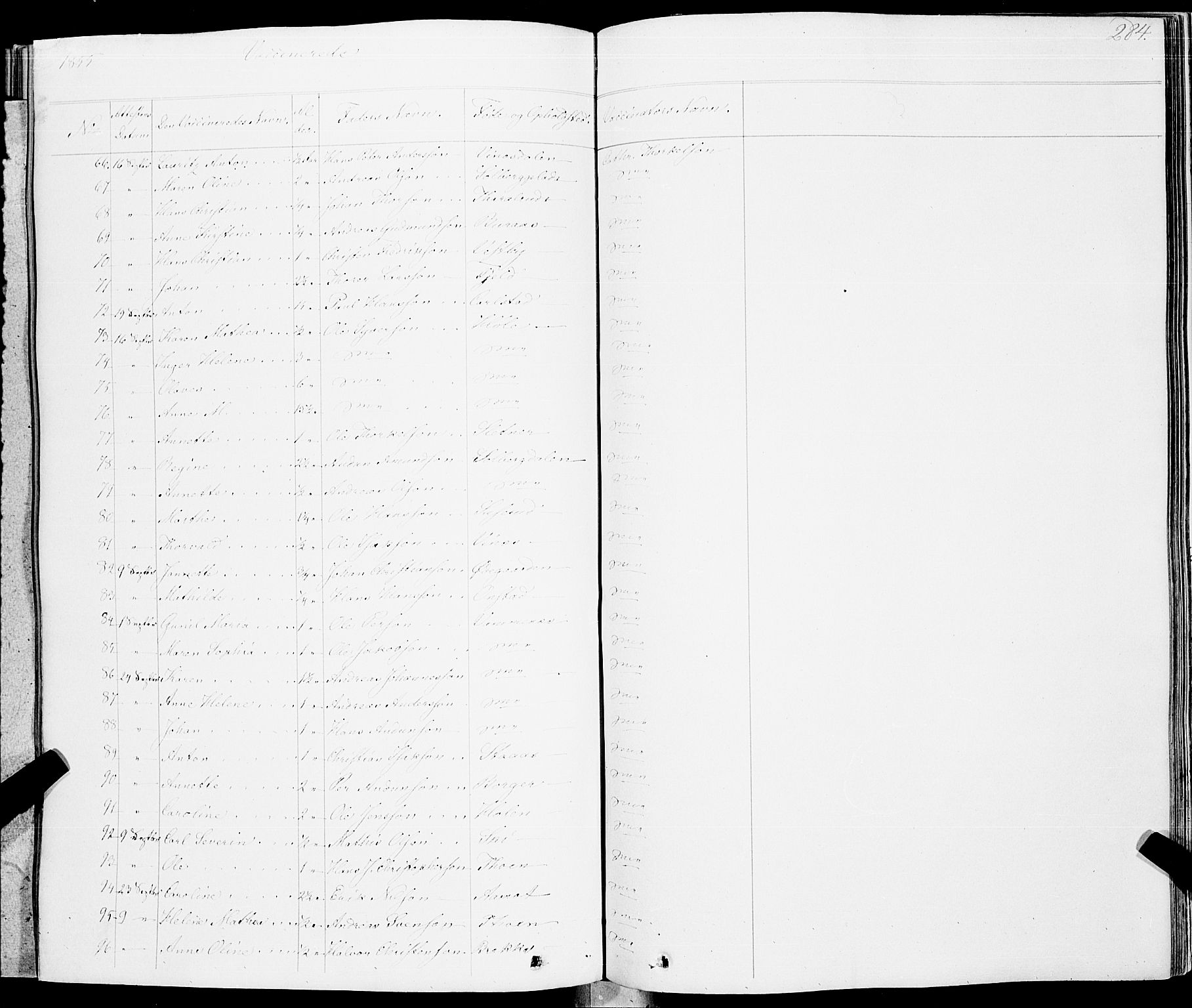 Skiptvet prestekontor Kirkebøker, AV/SAO-A-20009/F/Fa/L0006: Parish register (official) no. 6, 1839-1860, p. 284