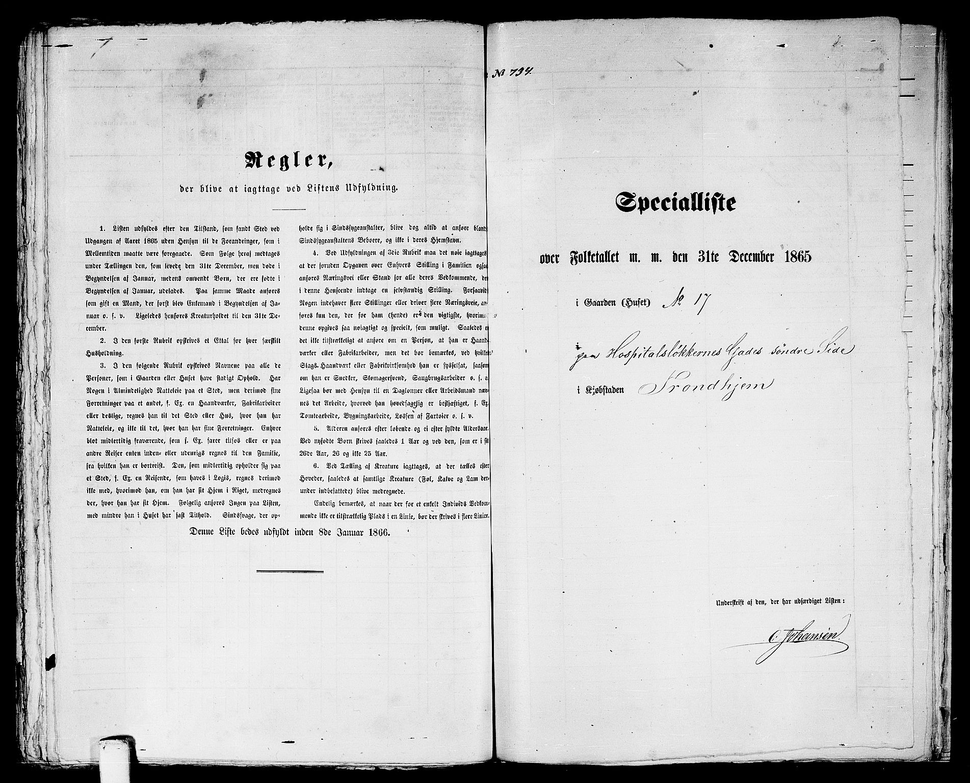 RA, 1865 census for Trondheim, 1865, p. 1517