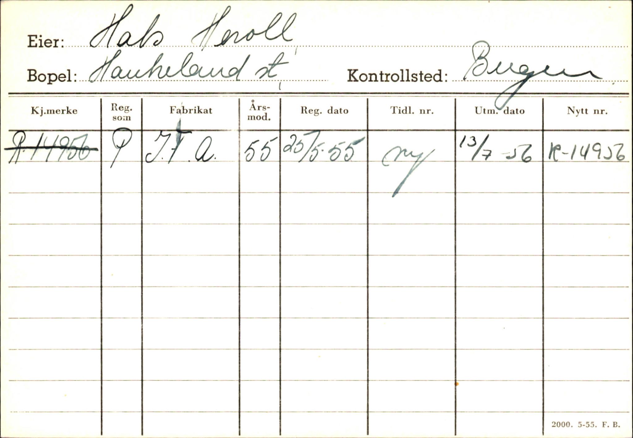 Statens vegvesen, Hordaland vegkontor, AV/SAB-A-5201/2/Ha/L0018: R-eierkort H, 1920-1971, p. 275