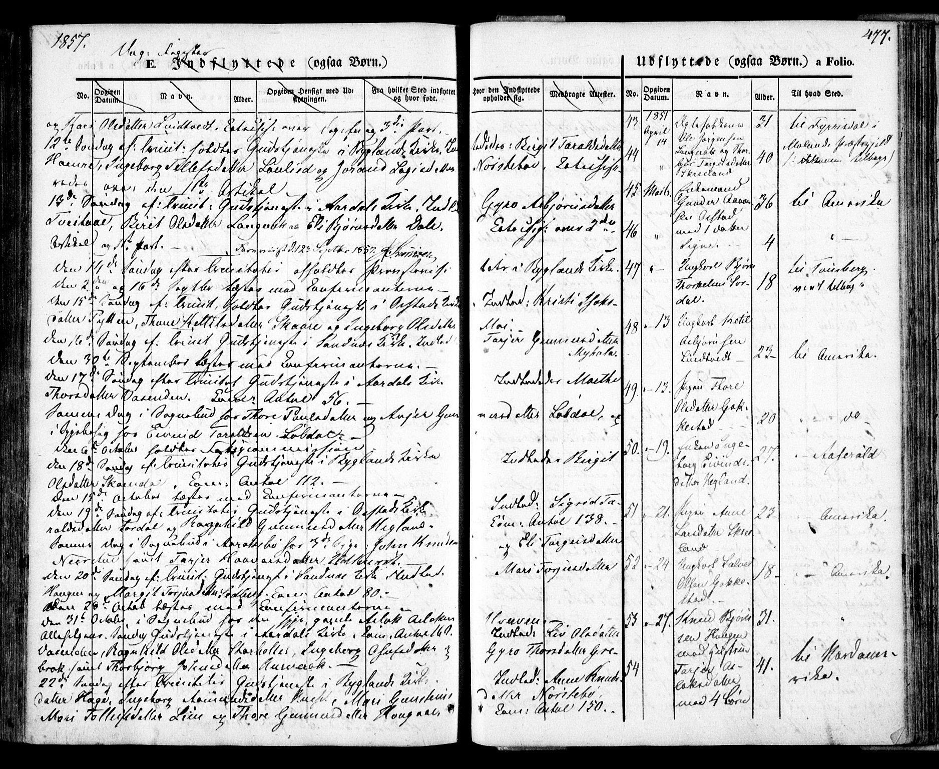 Bygland sokneprestkontor, SAK/1111-0006/F/Fa/Fab/L0004: Parish register (official) no. A 4, 1842-1858, p. 477