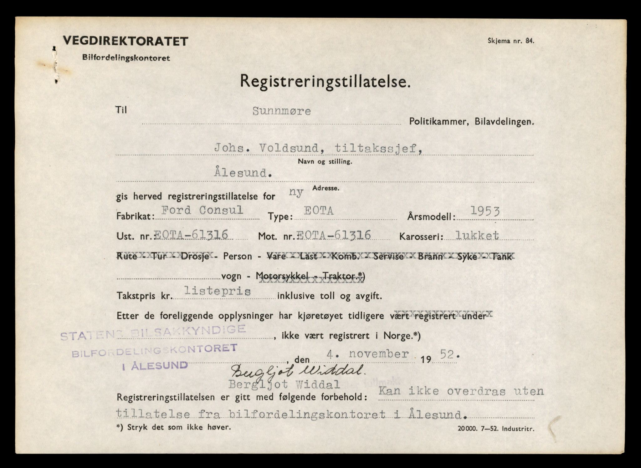 Møre og Romsdal vegkontor - Ålesund trafikkstasjon, AV/SAT-A-4099/F/Fe/L0042: Registreringskort for kjøretøy T 13906 - T 14079, 1927-1998, p. 1845