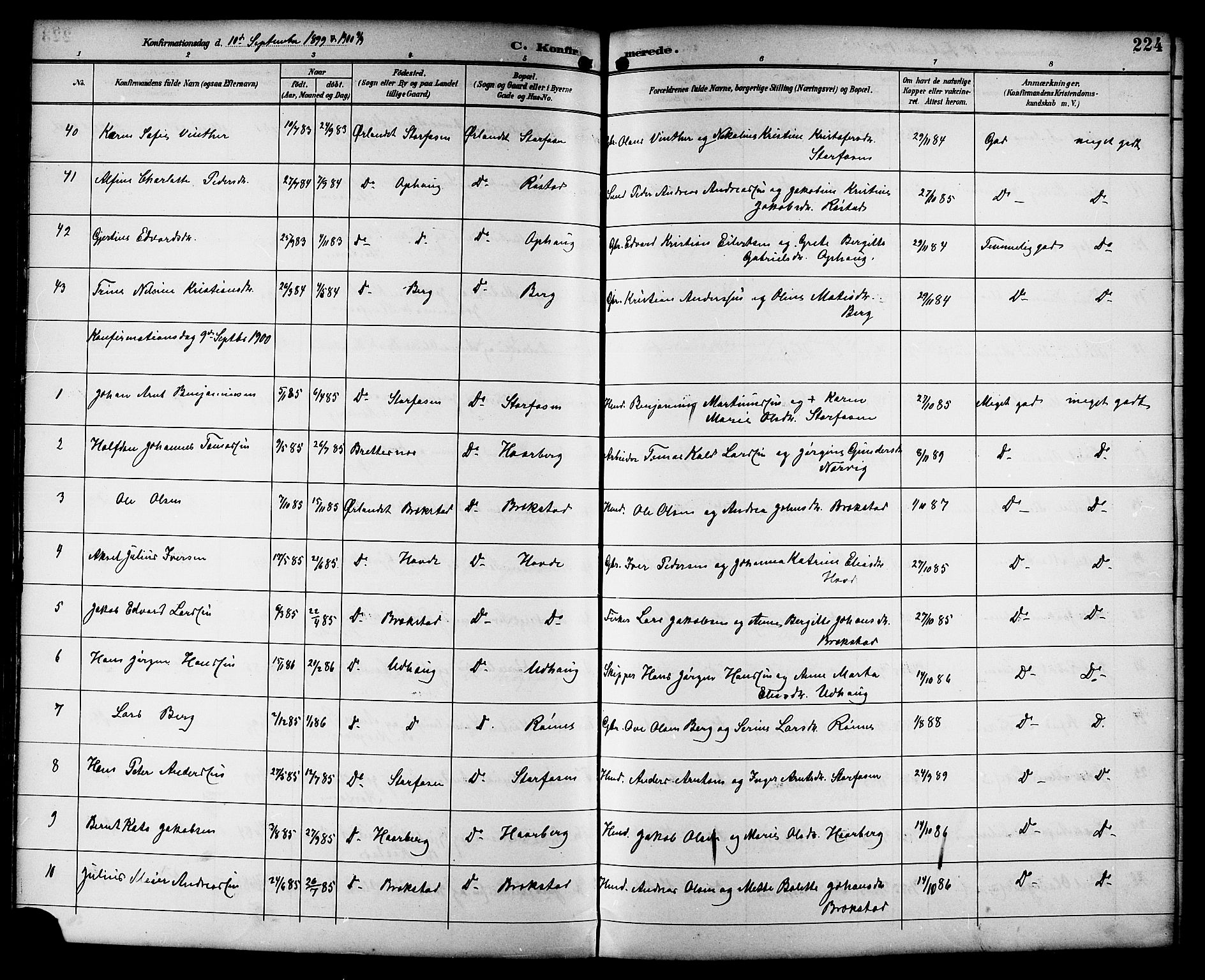Ministerialprotokoller, klokkerbøker og fødselsregistre - Sør-Trøndelag, SAT/A-1456/659/L0746: Parish register (copy) no. 659C03, 1893-1912, p. 224