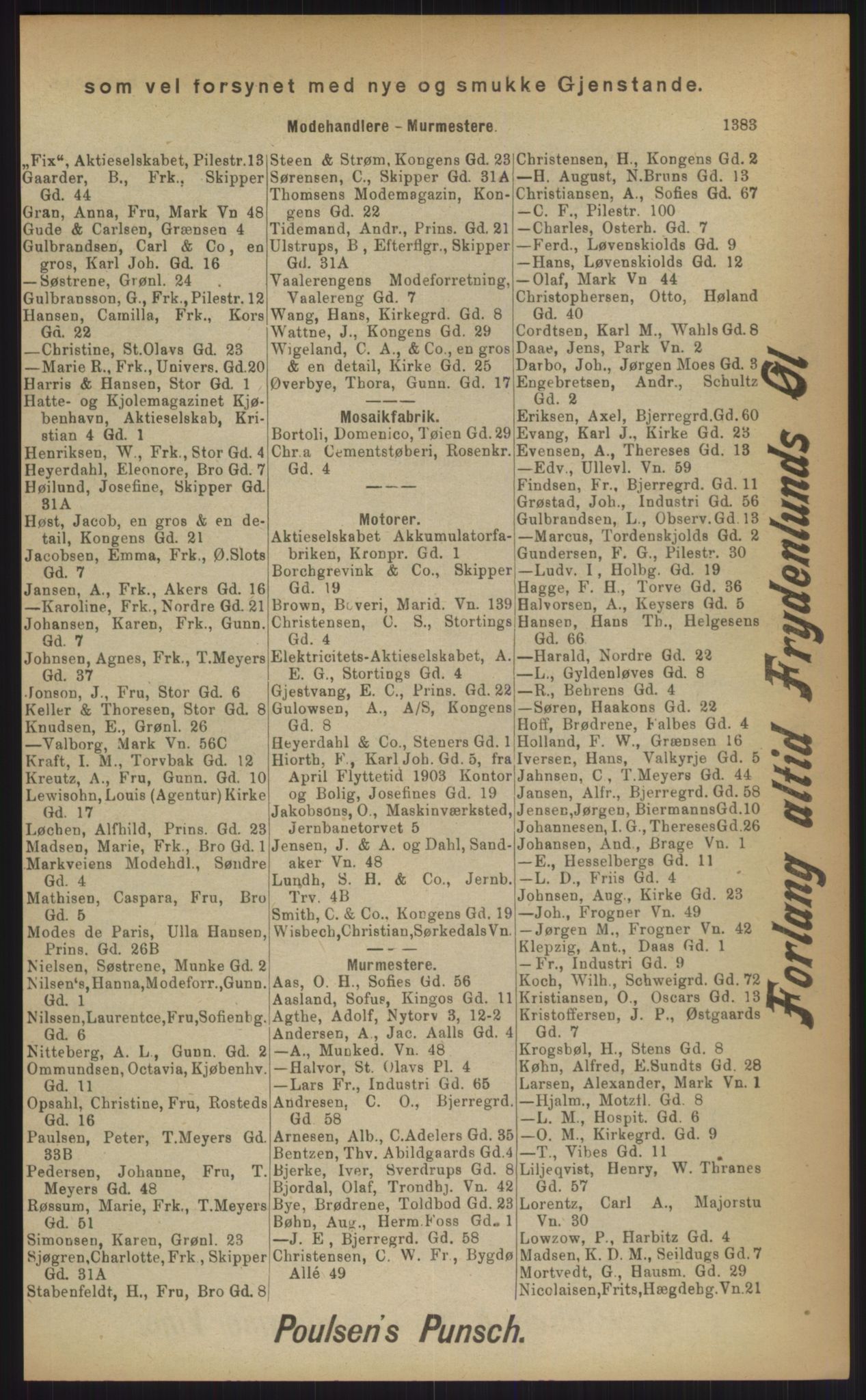 Kristiania/Oslo adressebok, PUBL/-, 1903, p. 1383