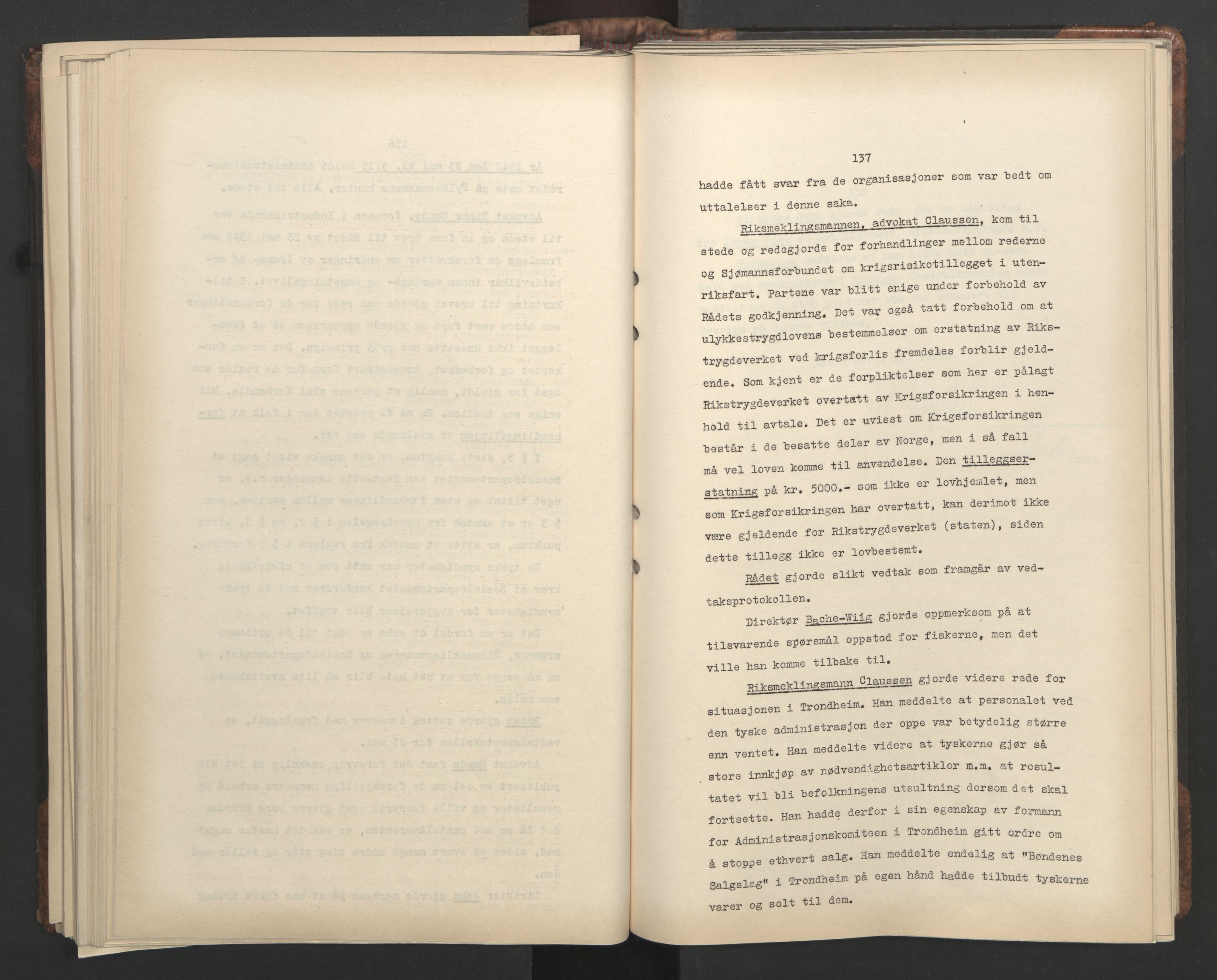 Administrasjonsrådet, AV/RA-S-1004/A/L0001: Møteprotokoll med tillegg 15/4-25/9, 1940, p. 137