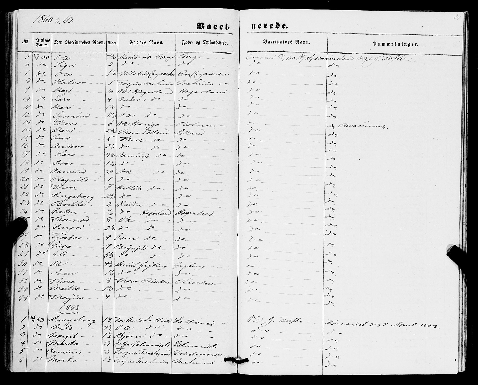 Røldal sokneprestembete, SAB/A-100247: Parish register (official) no. A 3, 1856-1870, p. 84