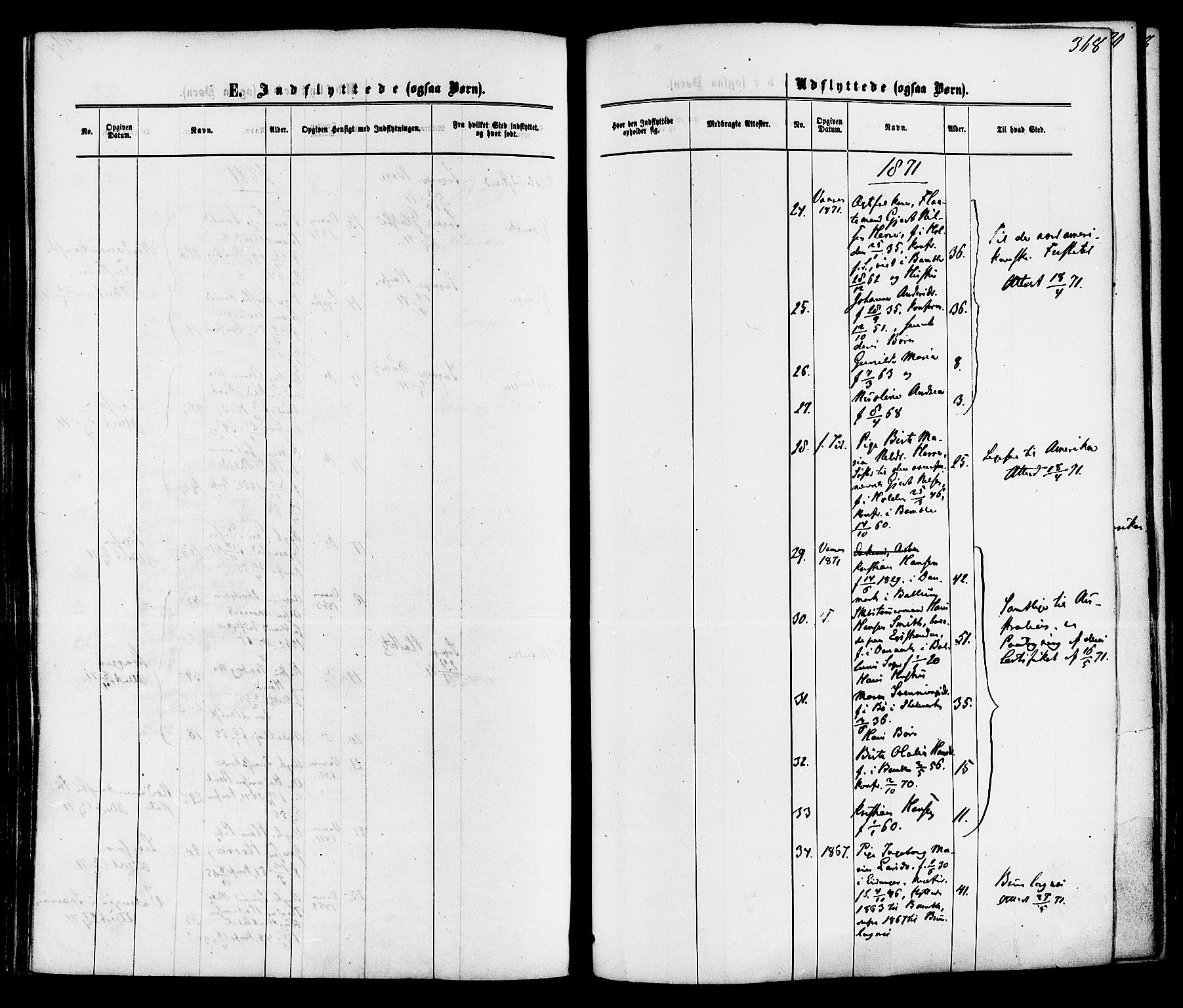 Bamble kirkebøker, AV/SAKO-A-253/F/Fa/L0006: Parish register (official) no. I 6, 1869-1877, p. 368