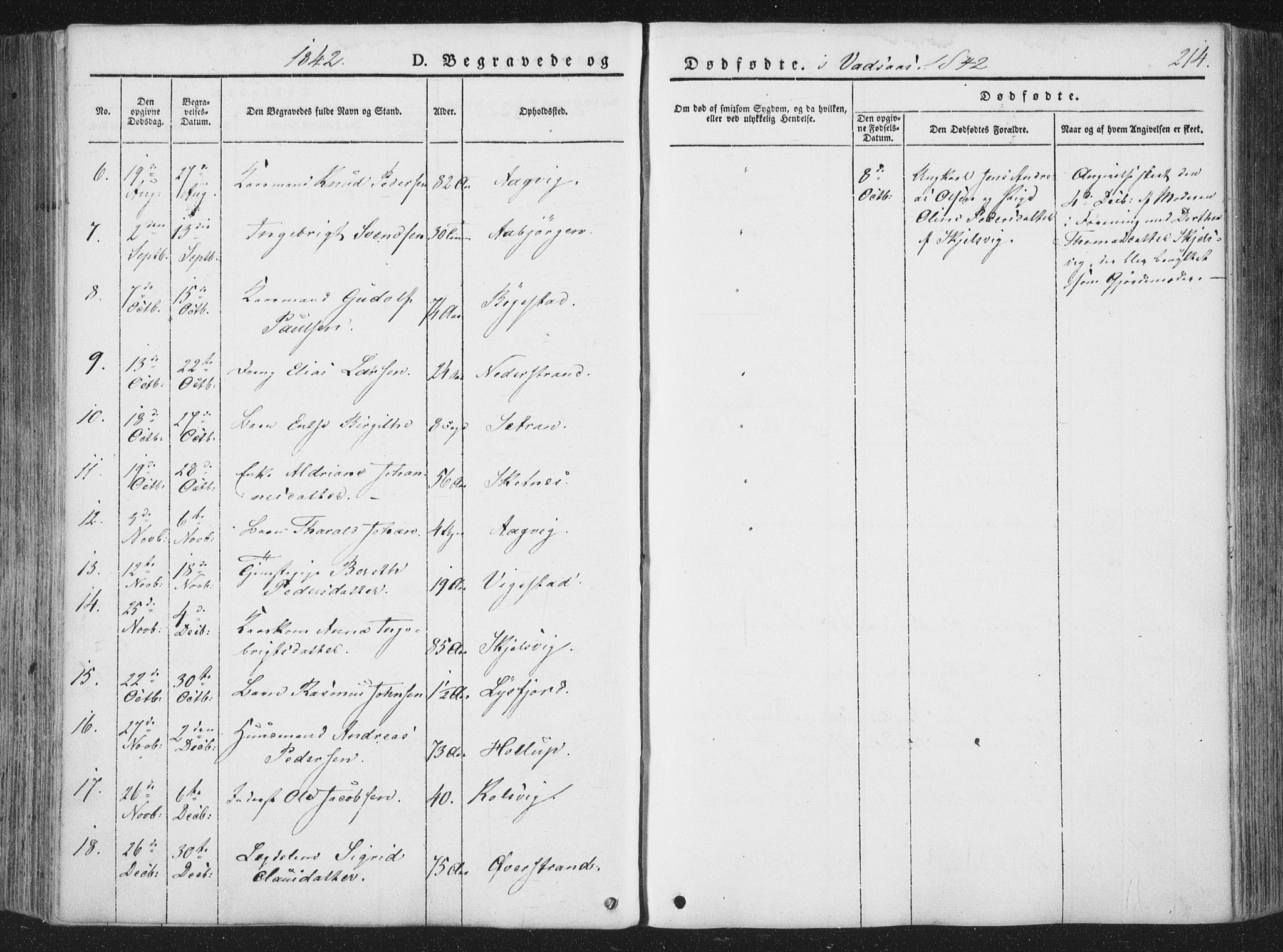 Ministerialprotokoller, klokkerbøker og fødselsregistre - Nordland, AV/SAT-A-1459/810/L0144: Parish register (official) no. 810A07 /1, 1841-1862, p. 214