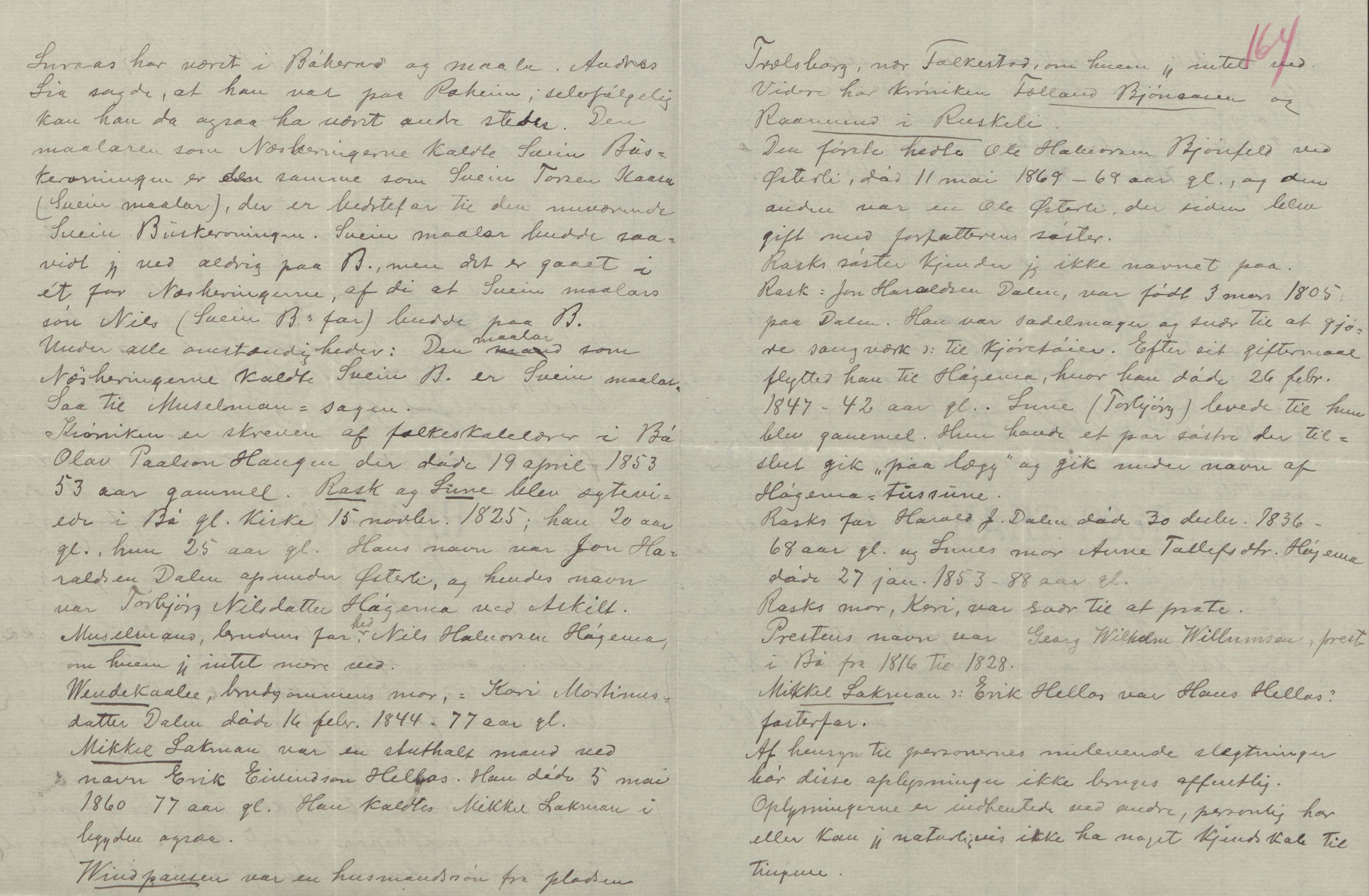Rikard Berge, TEMU/TGM-A-1003/F/L0004/0053: 101-159 / 157 Manuskript, notatar, brev o.a. Nokre leiker, manuskript, 1906-1908, p. 163-164