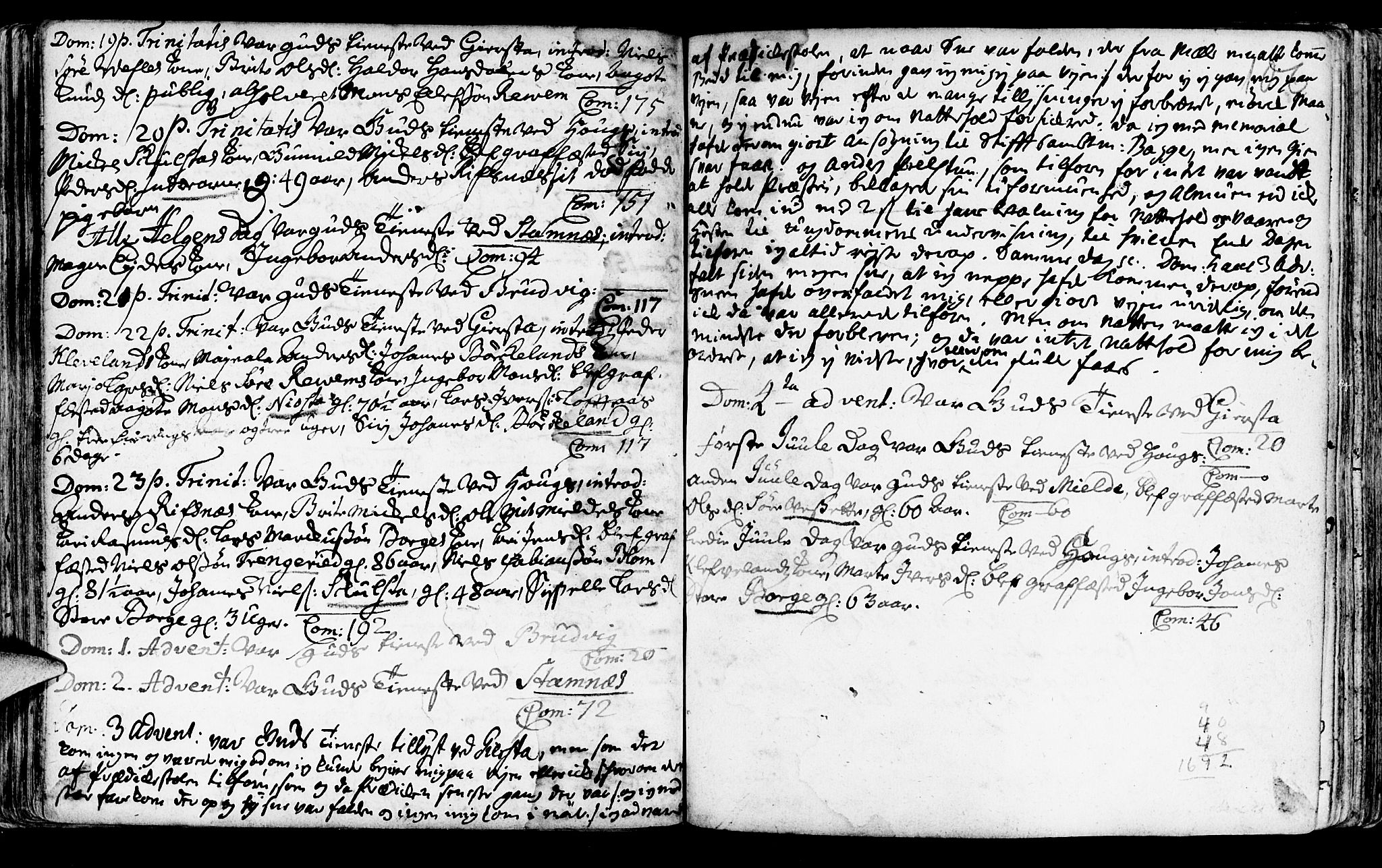 Haus sokneprestembete, AV/SAB-A-75601/H/Haa: Parish register (official) no. A 5, 1733-1747, p. 106