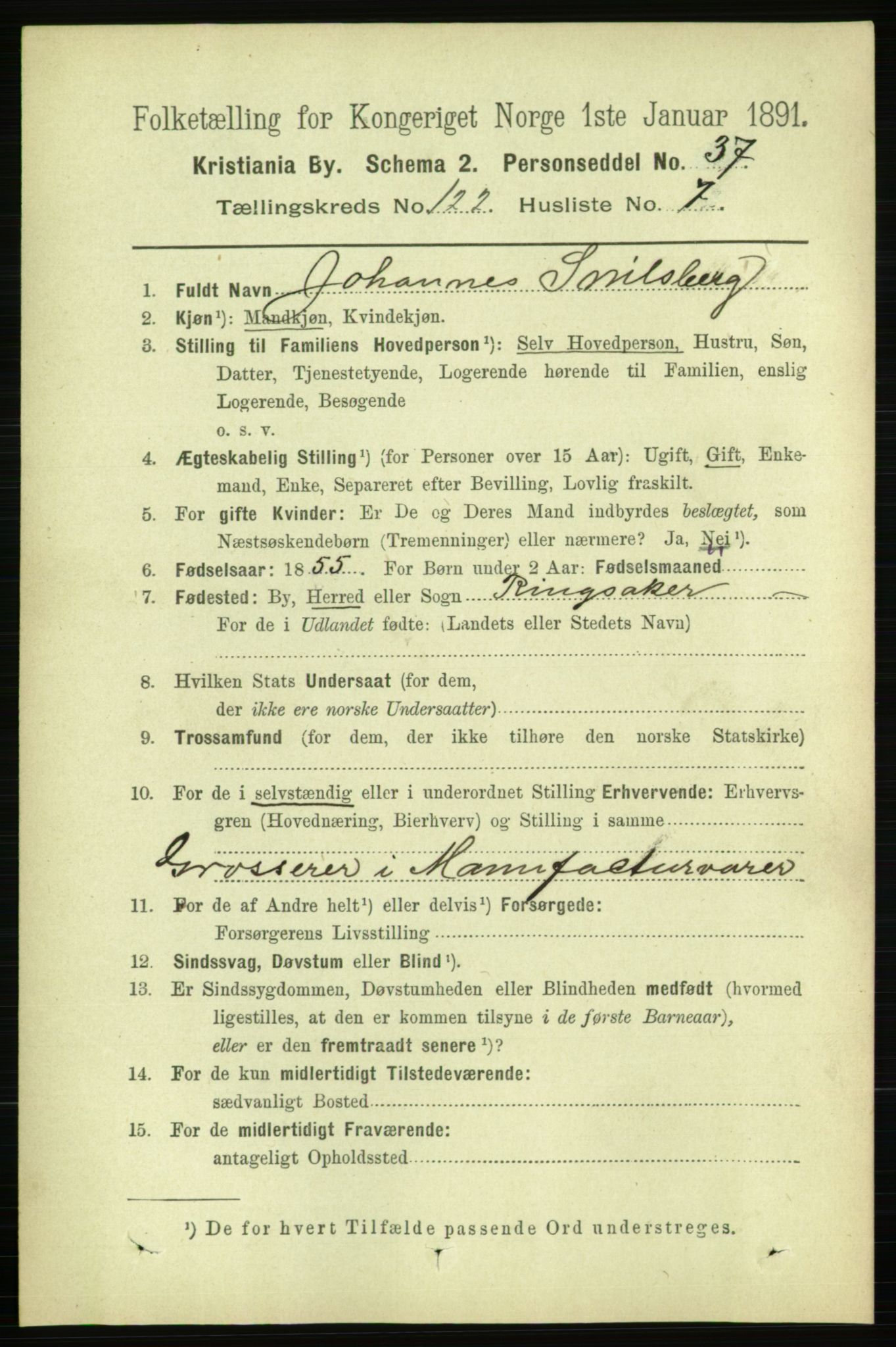 RA, 1891 census for 0301 Kristiania, 1891, p. 64930