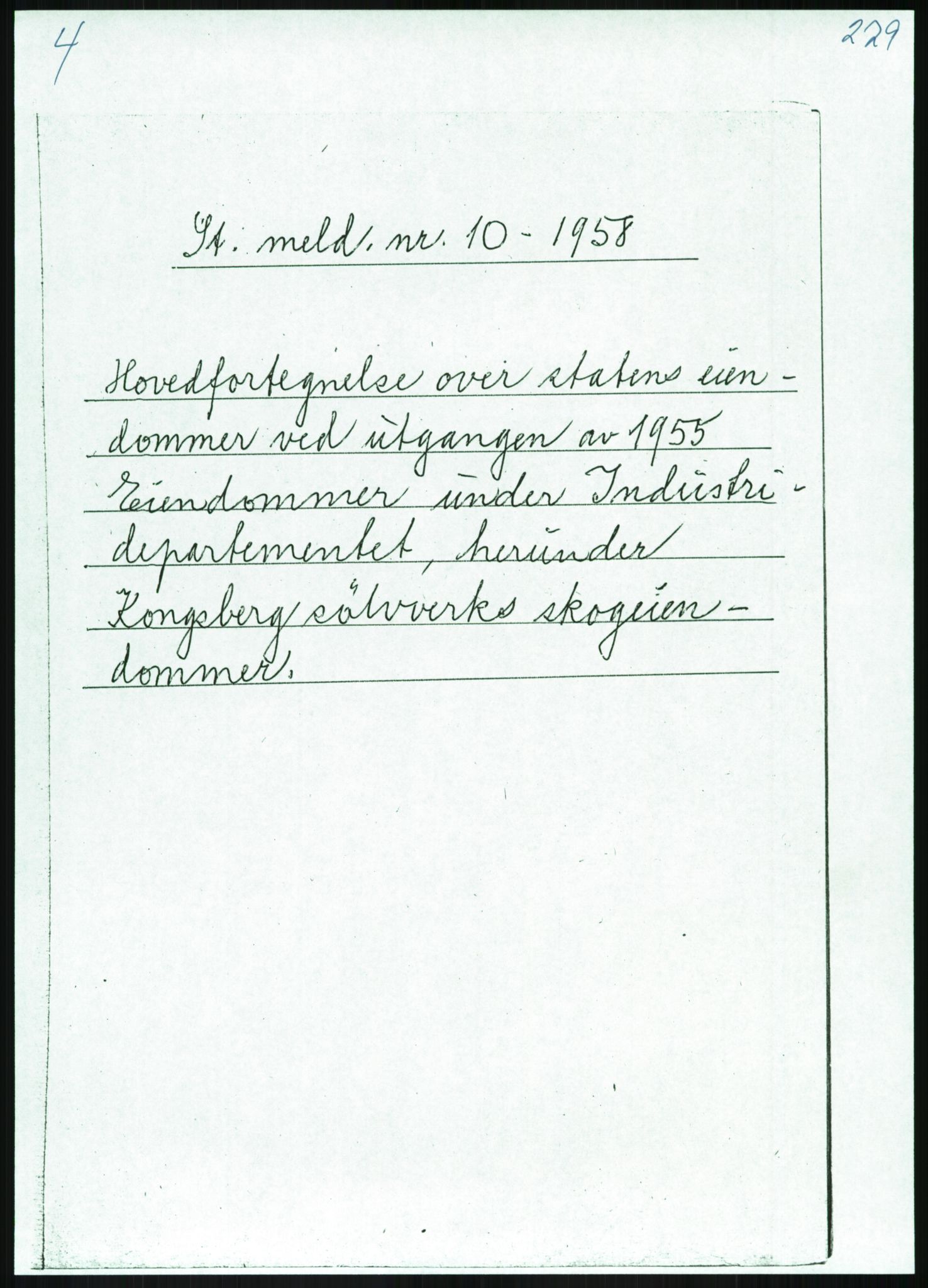 Direktoratet for statens skoger, AV/RA-S-1600/2/E/Eg/L0002: Arkivliste for 10.11-serien. Akershus til Sør-Trøndelag fylke. Mappenr. 1 - 925, 1957-1992, p. 248