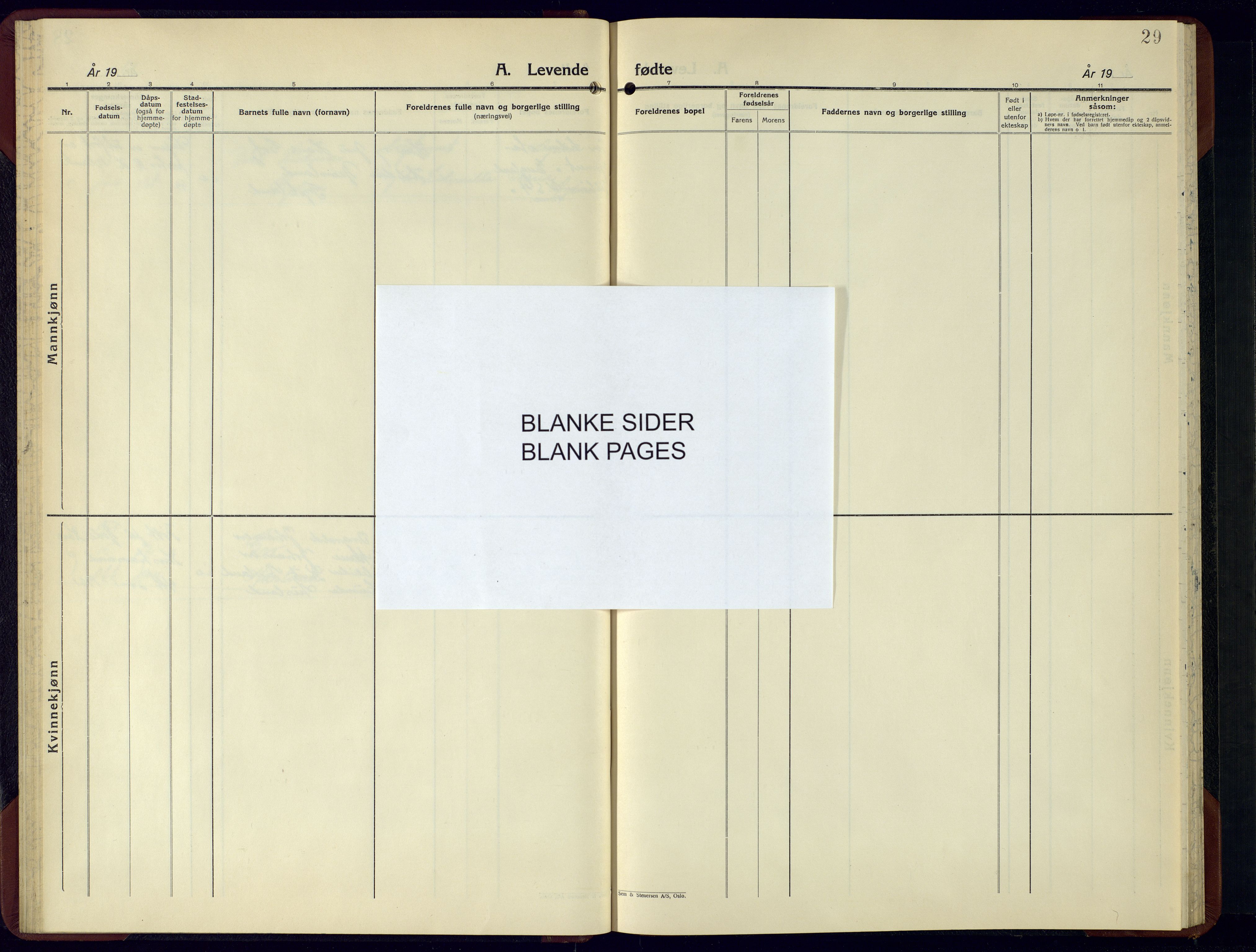 Nord-Audnedal sokneprestkontor, SAK/1111-0032/F/Fb/Fba/L0007: Parish register (copy) no. B-7, 1944-1961, p. 29