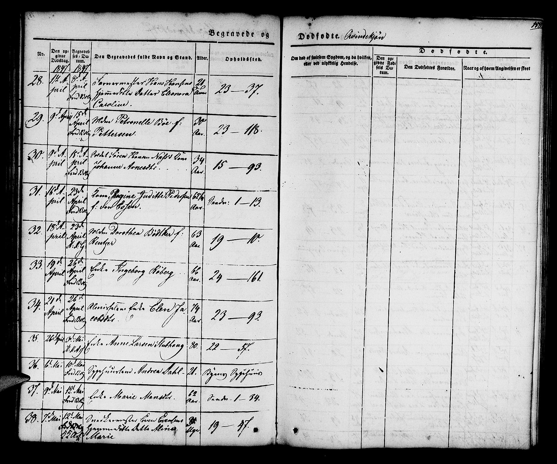 Korskirken sokneprestembete, AV/SAB-A-76101/H/Hab: Parish register (copy) no. E 1, 1837-1851, p. 158