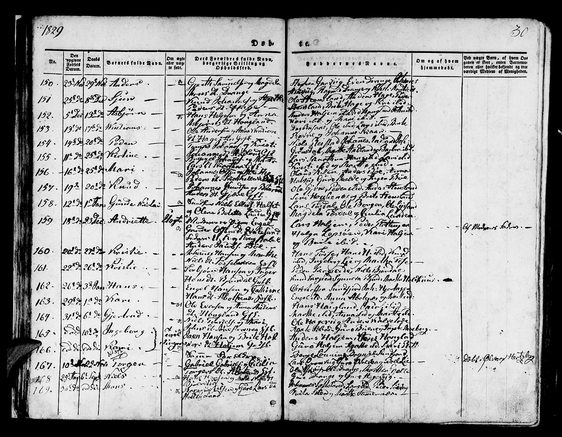 Os sokneprestembete, AV/SAB-A-99929: Parish register (official) no. A 14, 1826-1839, p. 30