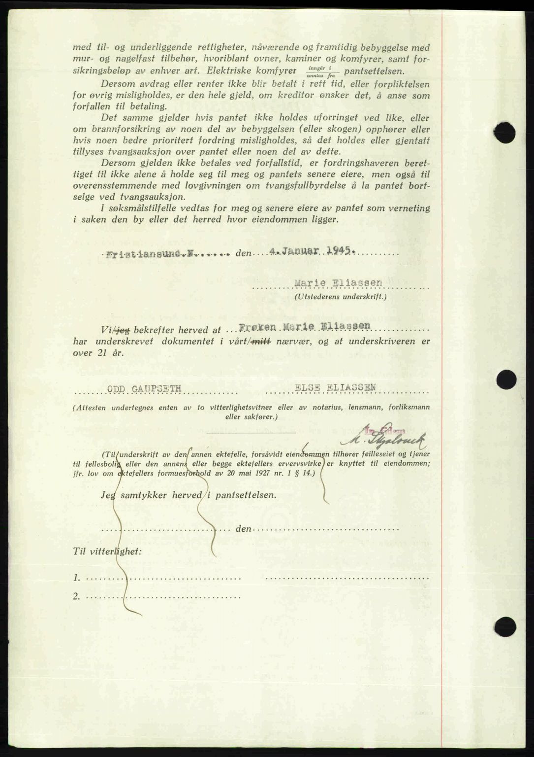 Kristiansund byfogd, AV/SAT-A-4587/A/27: Mortgage book no. 40, 1946-1946, Diary no: : 5/1946