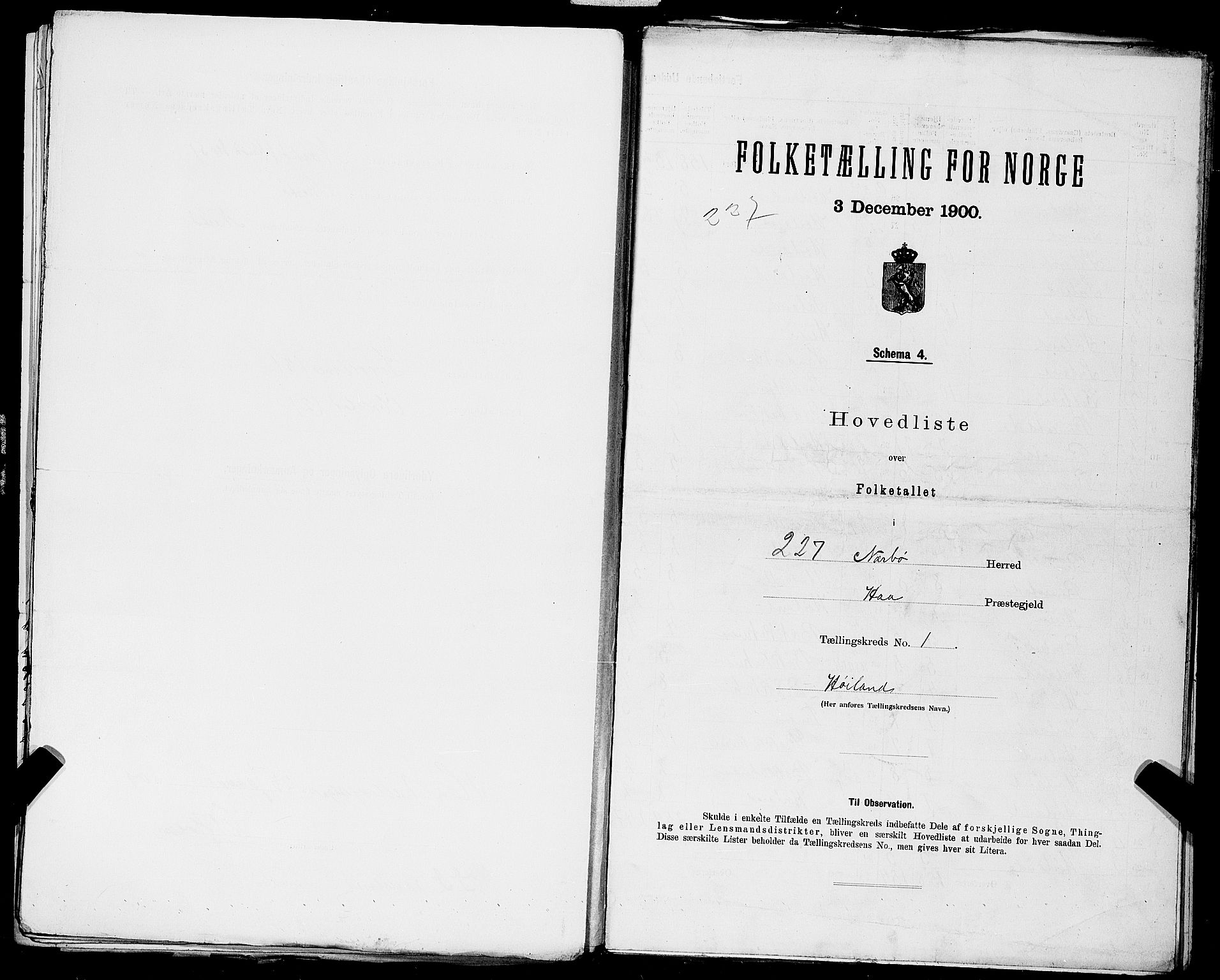 SAST, 1900 census for Nærbø, 1900, p. 12