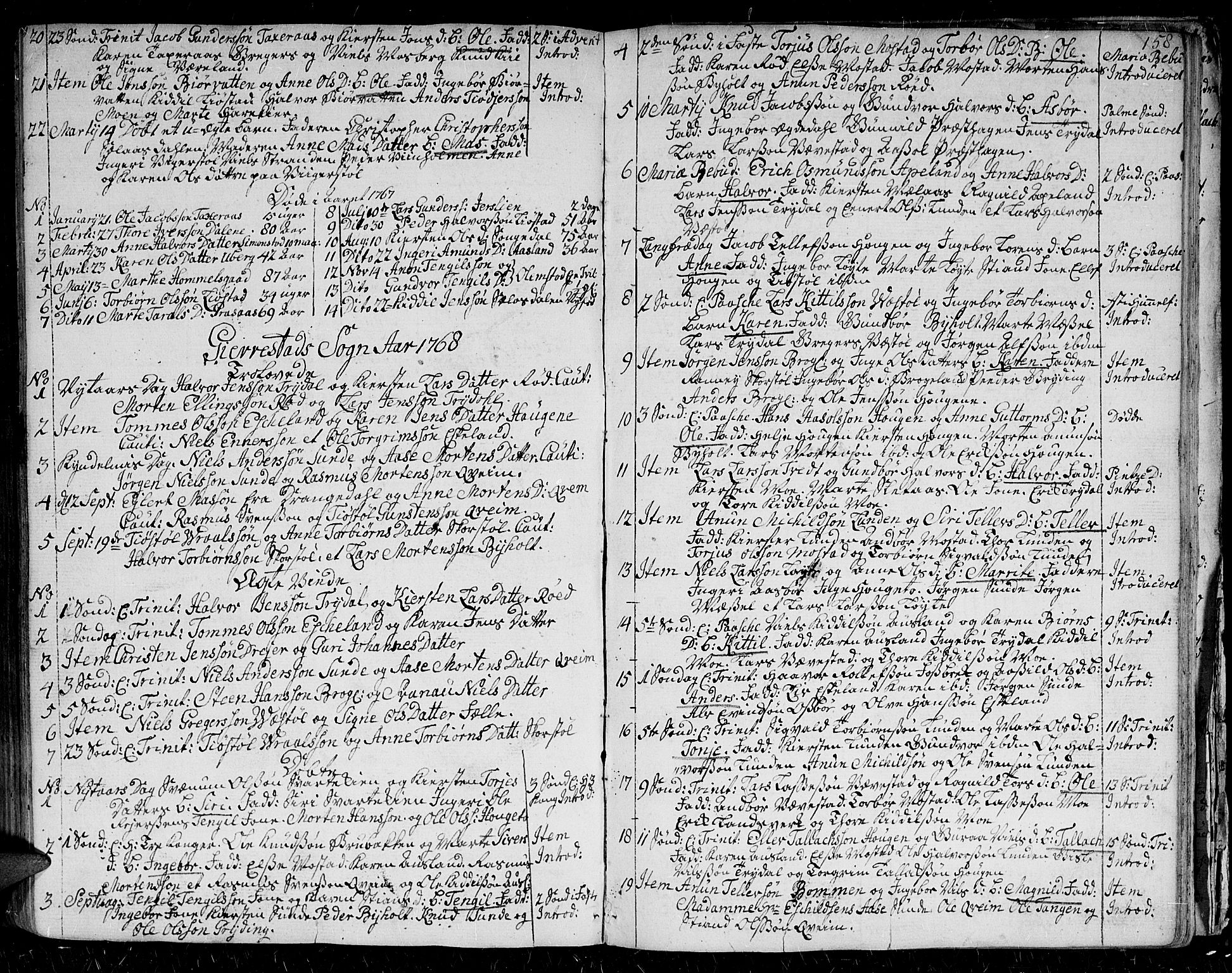 Gjerstad sokneprestkontor, AV/SAK-1111-0014/F/Fa/Faa/L0002: Parish register (official) no. A 2, 1717-1779, p. 158