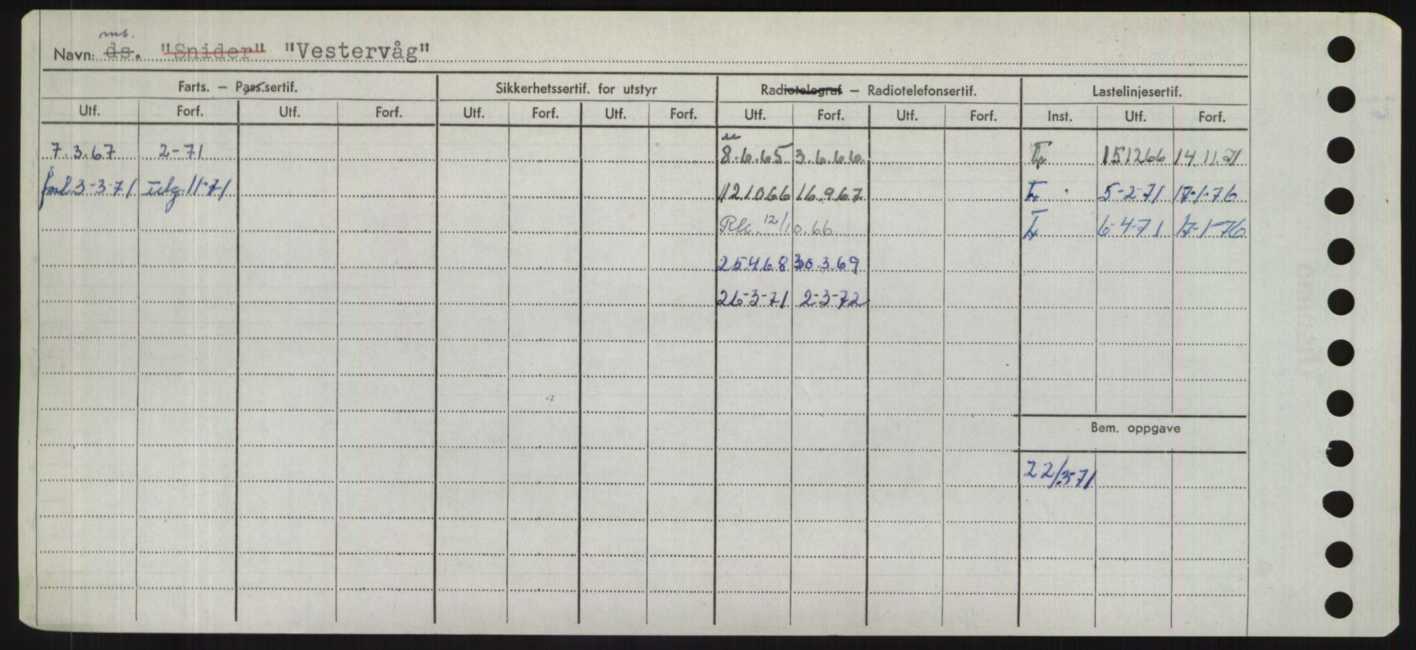 Sjøfartsdirektoratet med forløpere, Skipsmålingen, AV/RA-S-1627/H/Hd/L0040: Fartøy, U-Ve, p. 696