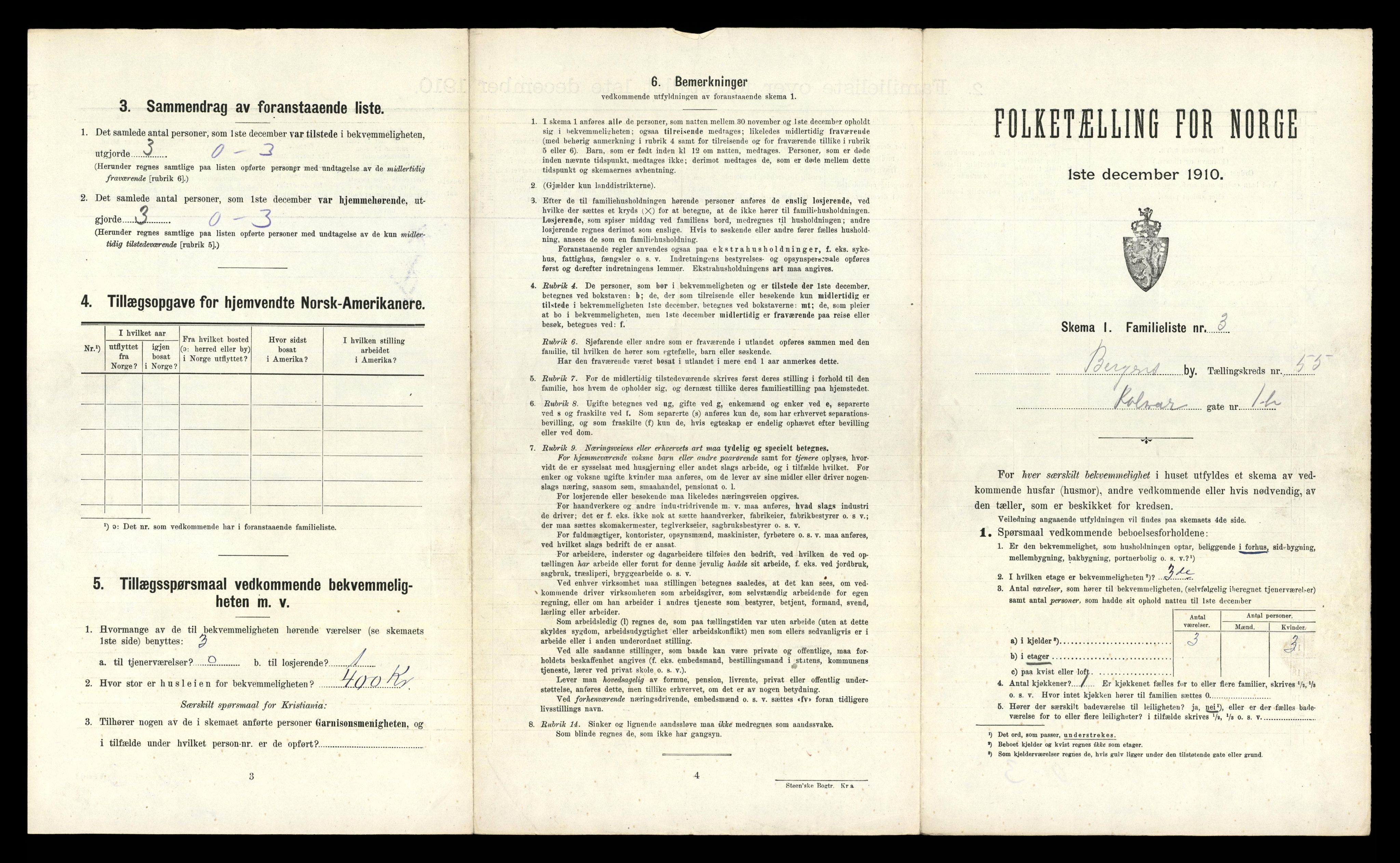 RA, 1910 census for Bergen, 1910, p. 19385