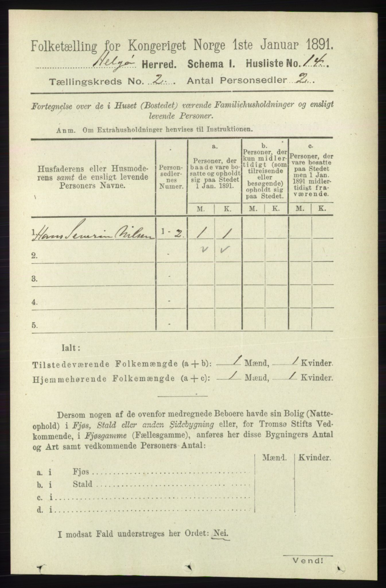 RA, 1891 census for 1935 Helgøy, 1891, p. 296