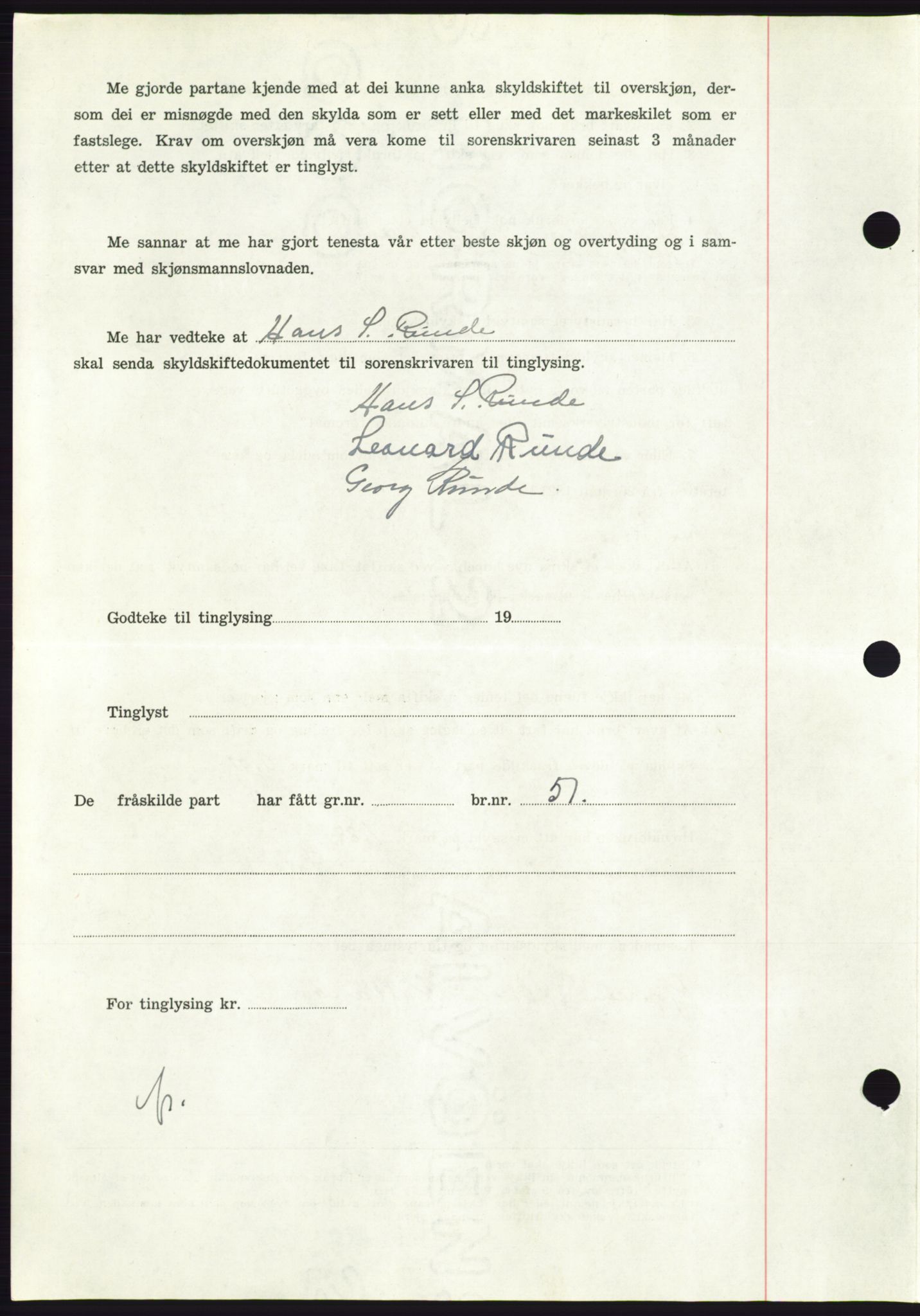 Søre Sunnmøre sorenskriveri, AV/SAT-A-4122/1/2/2C/L0104: Mortgage book no. 30A, 1956-1956, Diary no: : 2242/1956