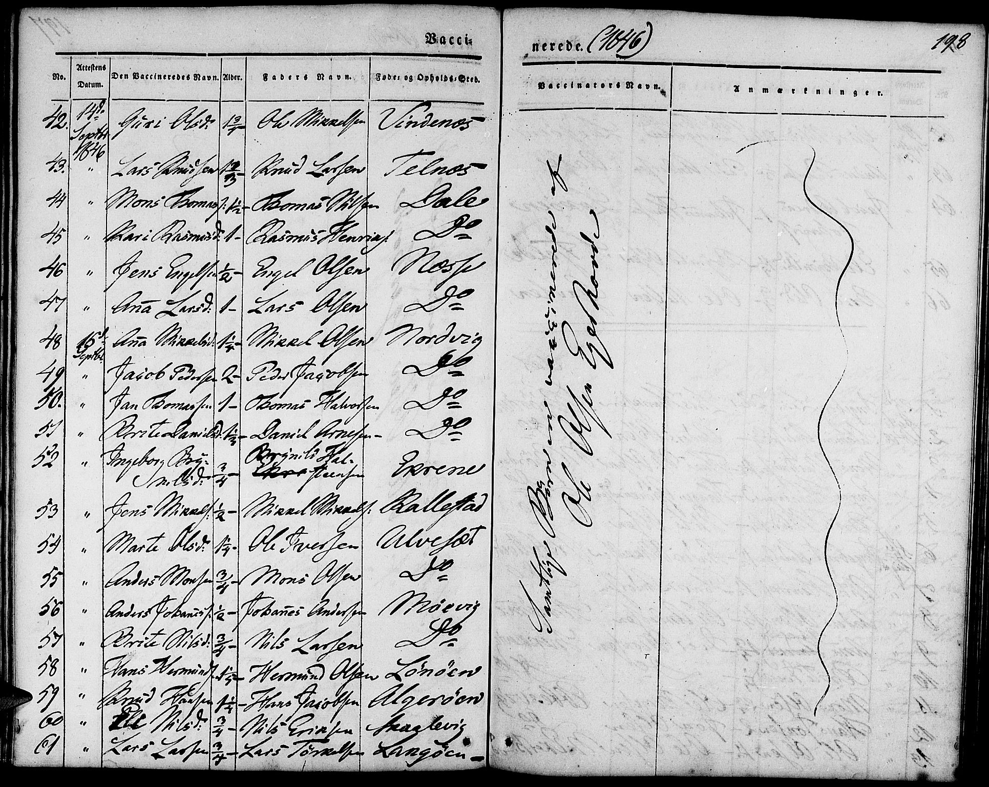 Fjell sokneprestembete, AV/SAB-A-75301/H/Haa: Parish register (official) no. A 1, 1835-1850, p. 198