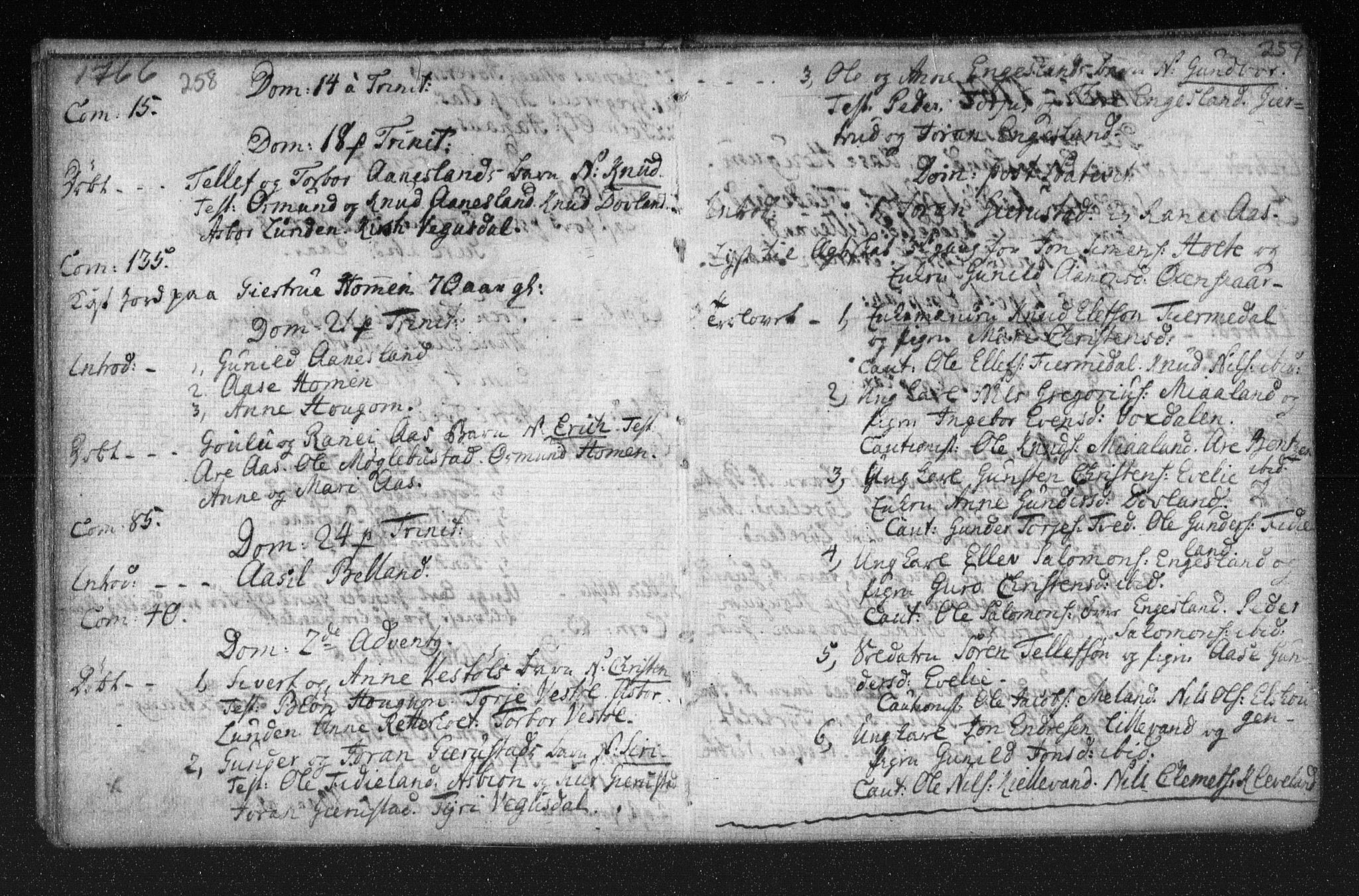 Herefoss sokneprestkontor, AV/SAK-1111-0019/F/Fa/Fab/L0001: Parish register (official) no. A 1, 1704-1779, p. 258-259