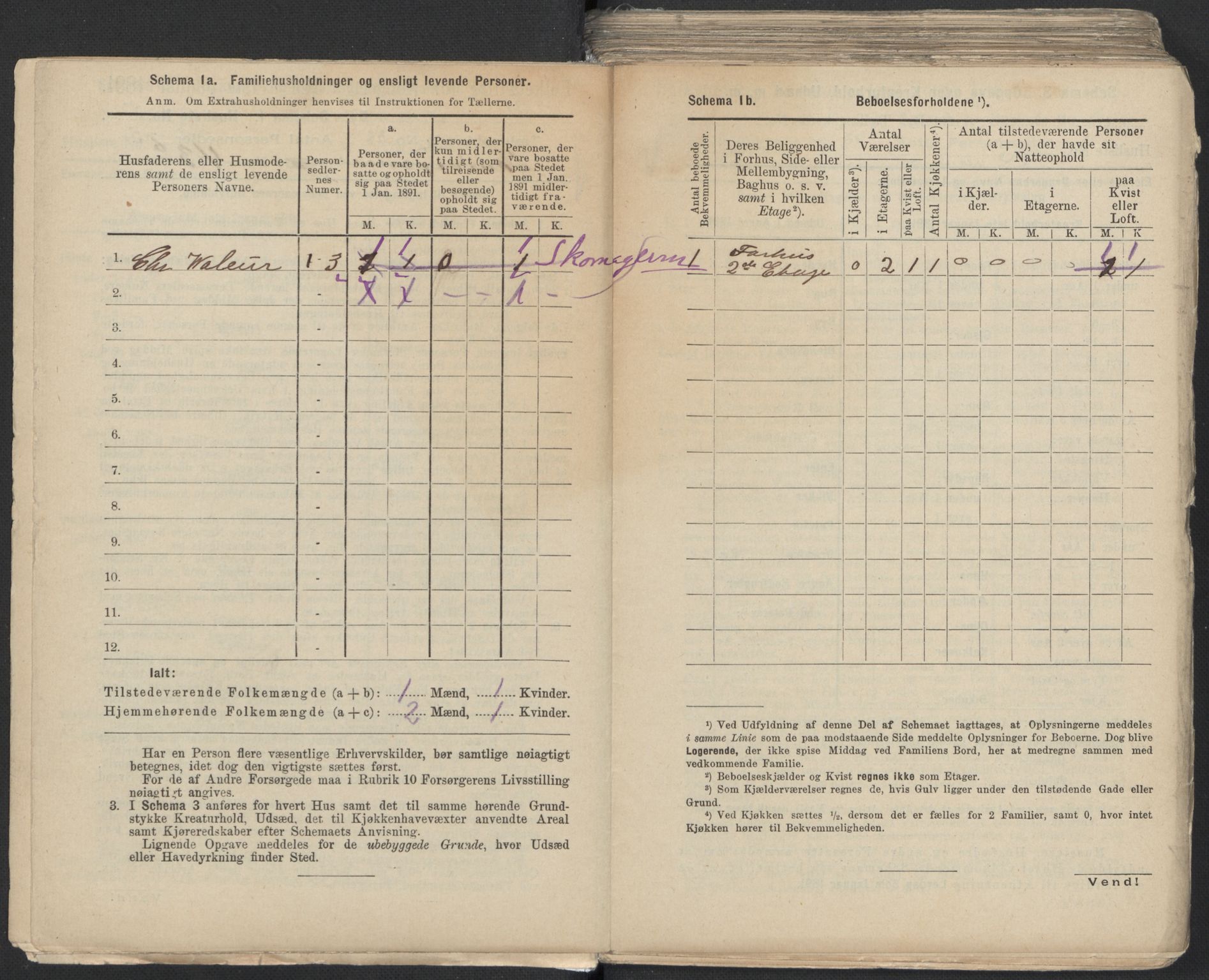 RA, 1891 Census for 1301 Bergen, 1891, p. 6085