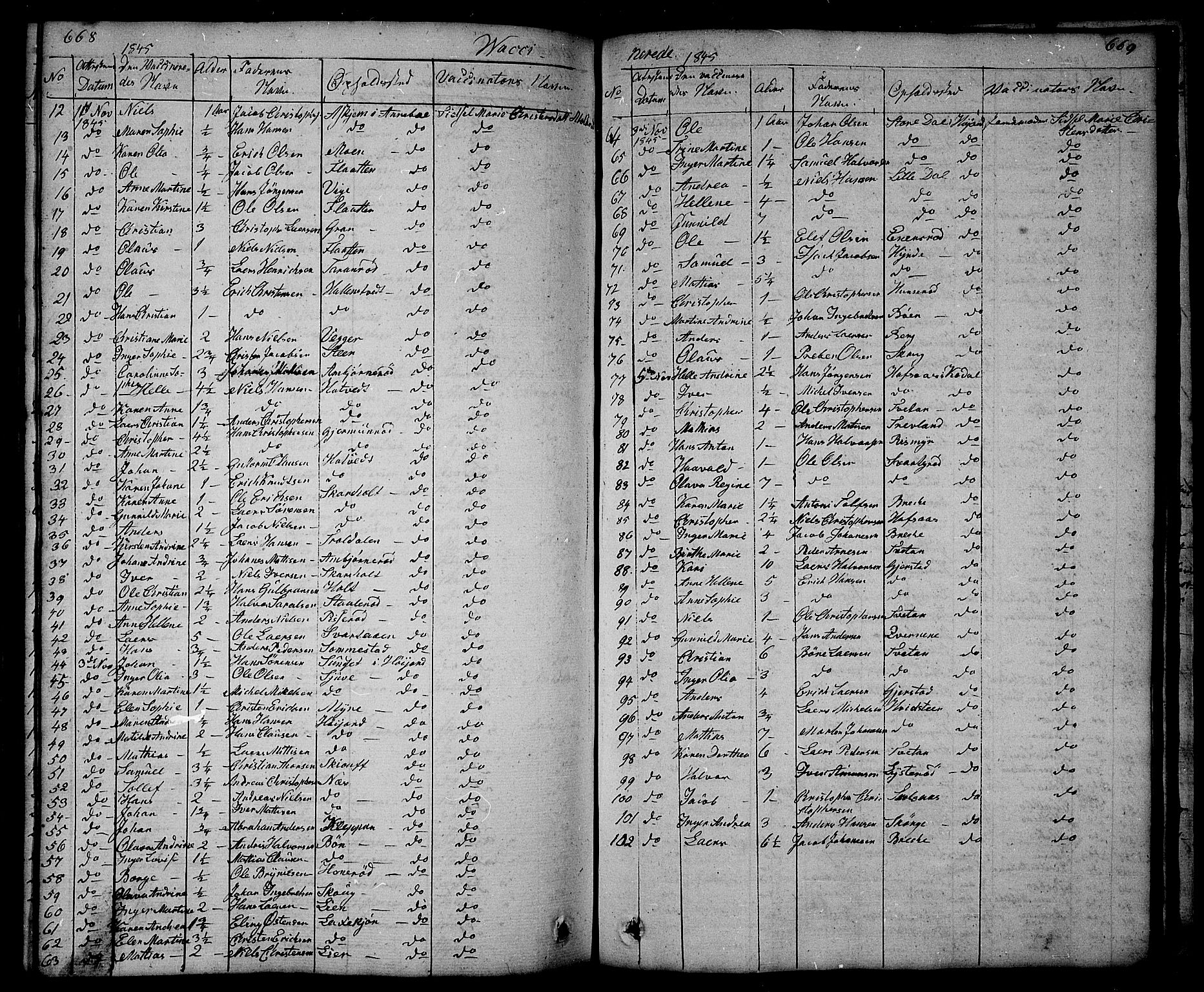 Andebu kirkebøker, AV/SAKO-A-336/G/Ga/L0003: Parish register (copy) no. I 3, 1832-1867, p. 668-669