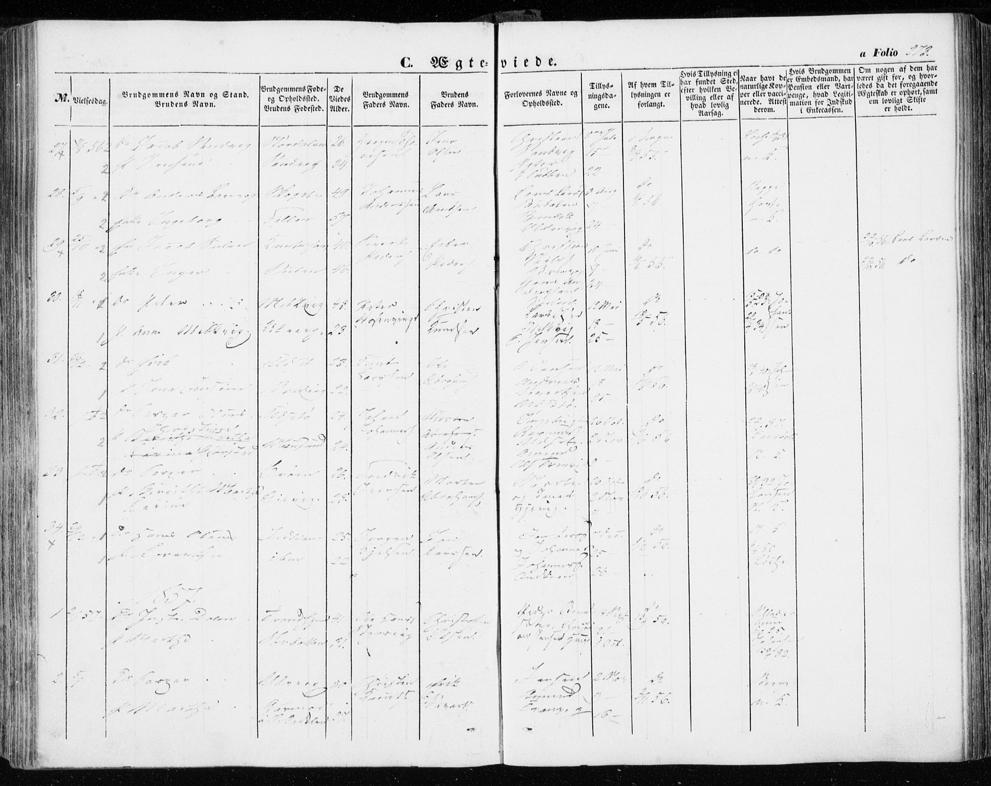 Ministerialprotokoller, klokkerbøker og fødselsregistre - Sør-Trøndelag, SAT/A-1456/634/L0530: Parish register (official) no. 634A06, 1852-1860, p. 273