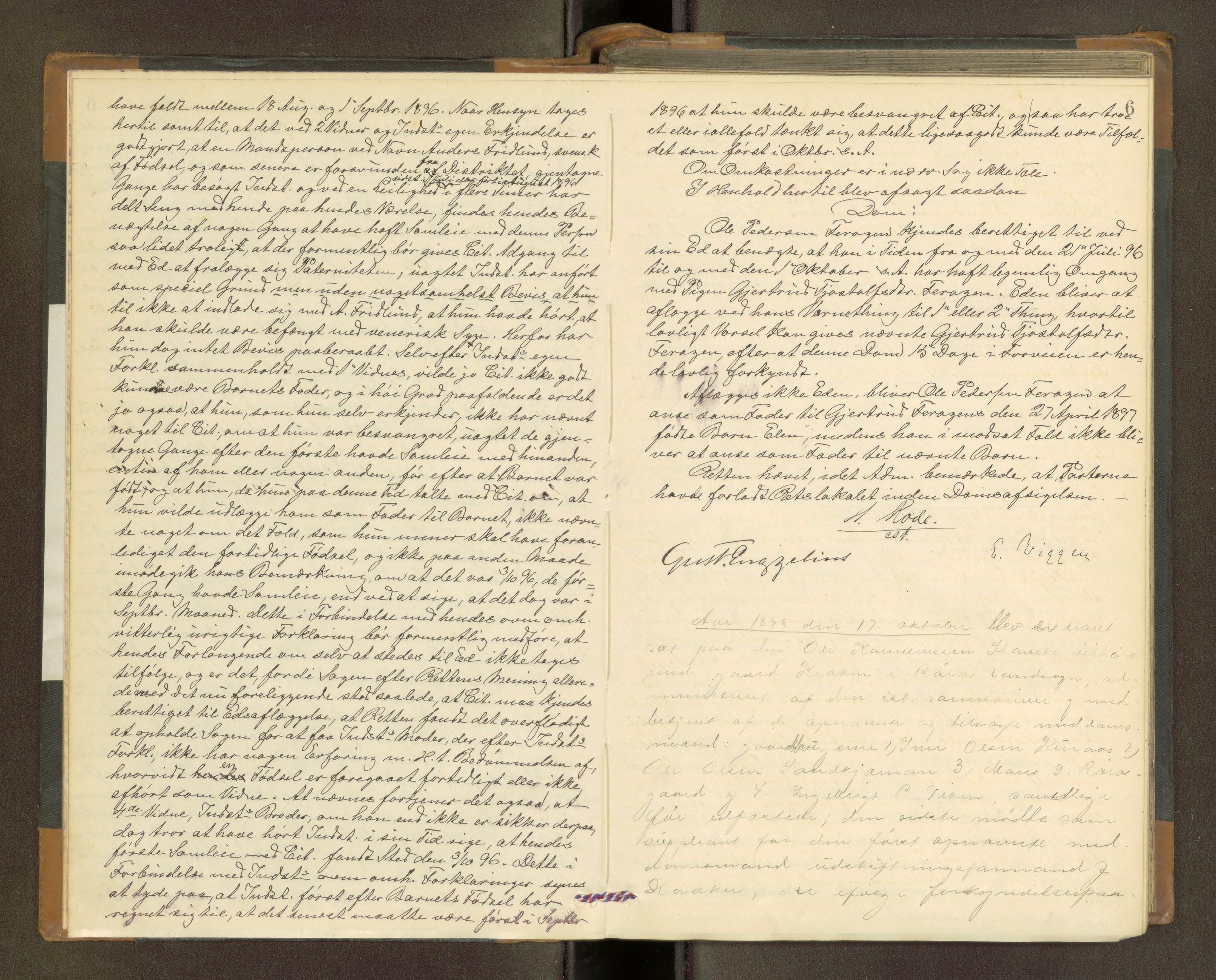 Røros sorenskriveri, AV/SAT-A-0023/1/1B/L0013: Ekstrarettsprotokoll, 1897-1906, p. 5b-6a