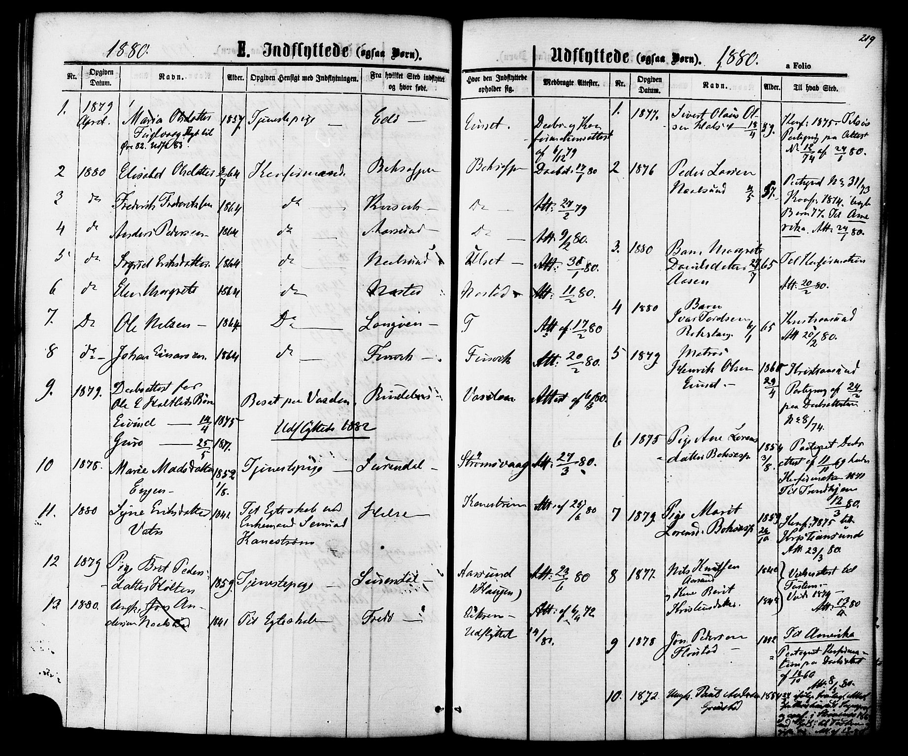 Ministerialprotokoller, klokkerbøker og fødselsregistre - Møre og Romsdal, AV/SAT-A-1454/587/L0999: Parish register (official) no. 587A01, 1864-1886, p. 219