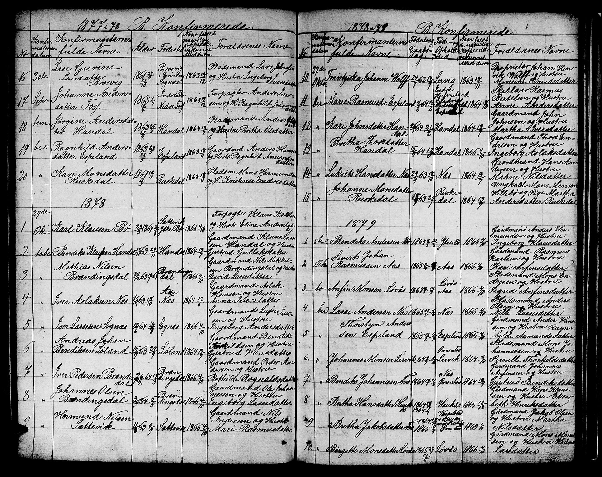 Hyllestad sokneprestembete, SAB/A-80401: Parish register (copy) no. B 1, 1854-1889, p. 88