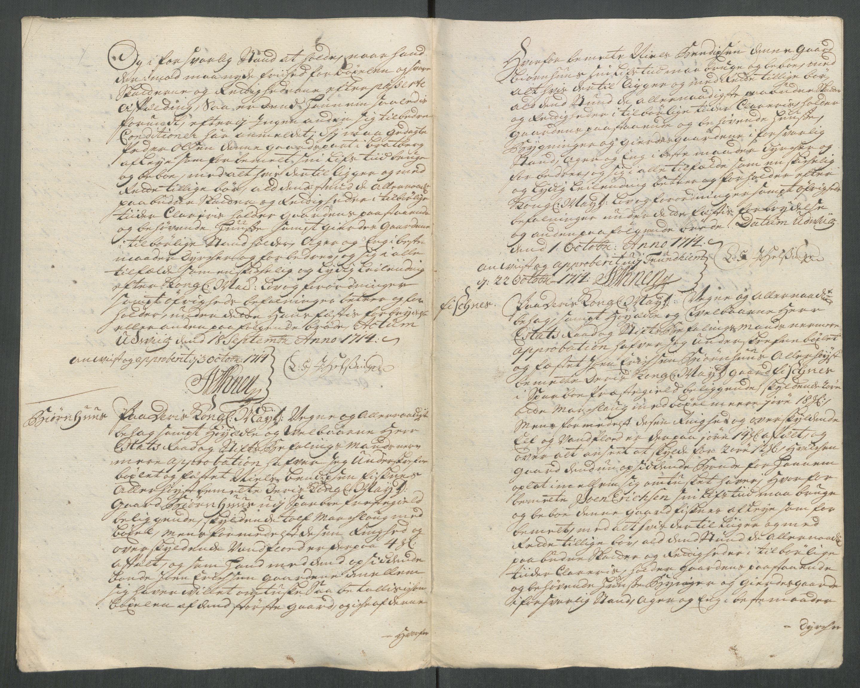 Rentekammeret inntil 1814, Reviderte regnskaper, Fogderegnskap, AV/RA-EA-4092/R63/L4322: Fogderegnskap Inderøy, 1714, p. 251