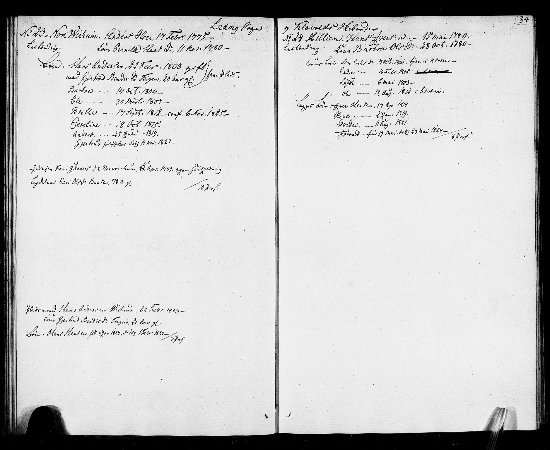 , Census 1825 for Lavik, 1825, p. 35