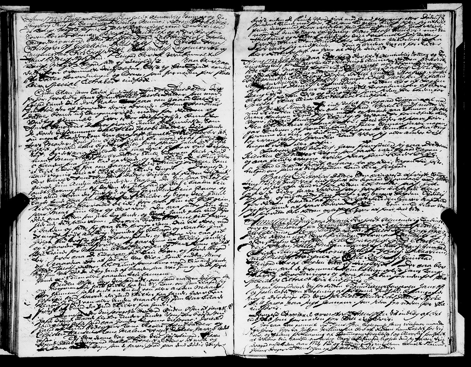 Vesterålen sorenskriveri, SAT/A-4180/1/1/1A/L0002: Tingbok, 1716-1723, p. 77b-78a