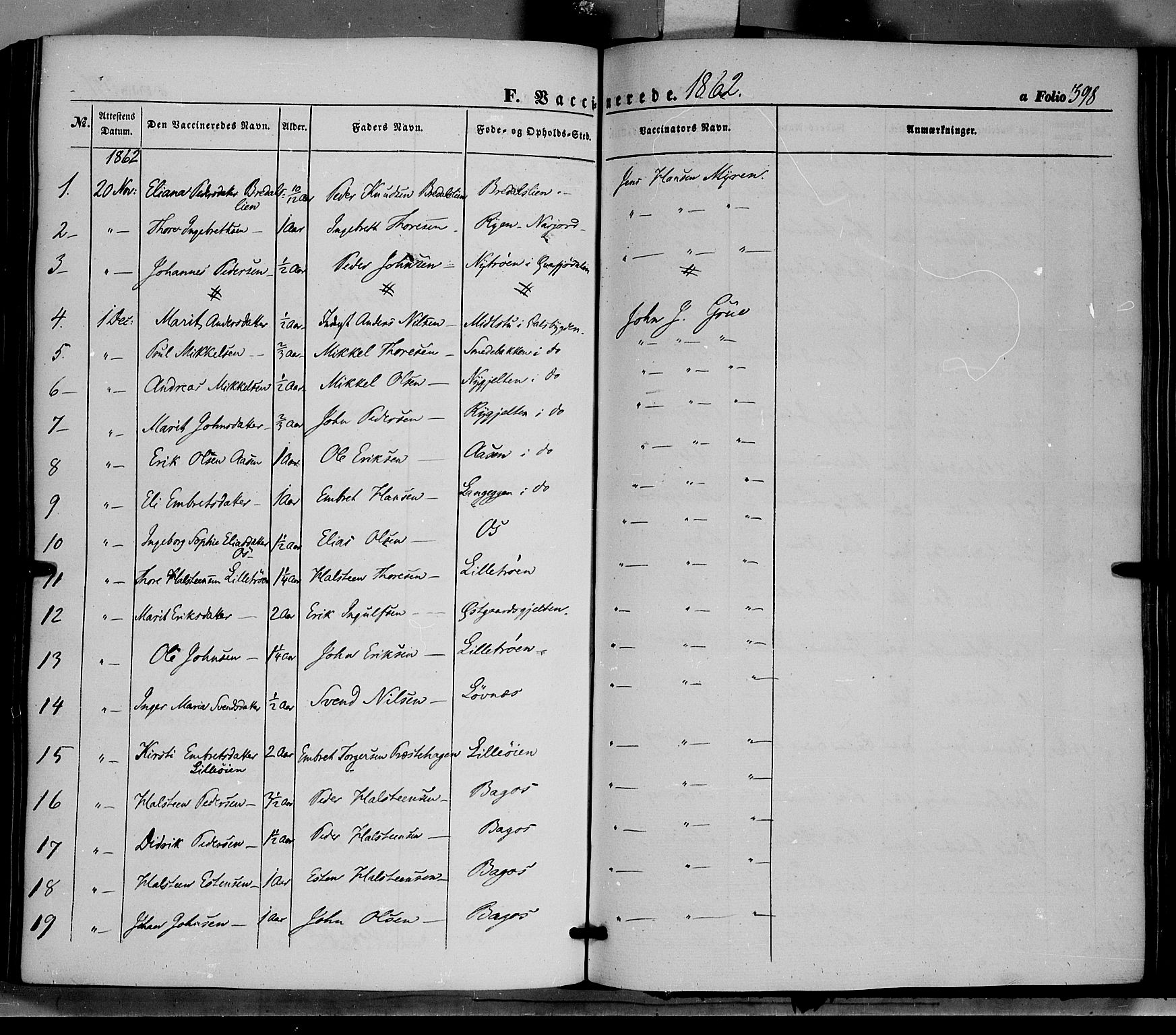 Tolga prestekontor, AV/SAH-PREST-062/K/L0006: Parish register (official) no. 6, 1852-1876, p. 398