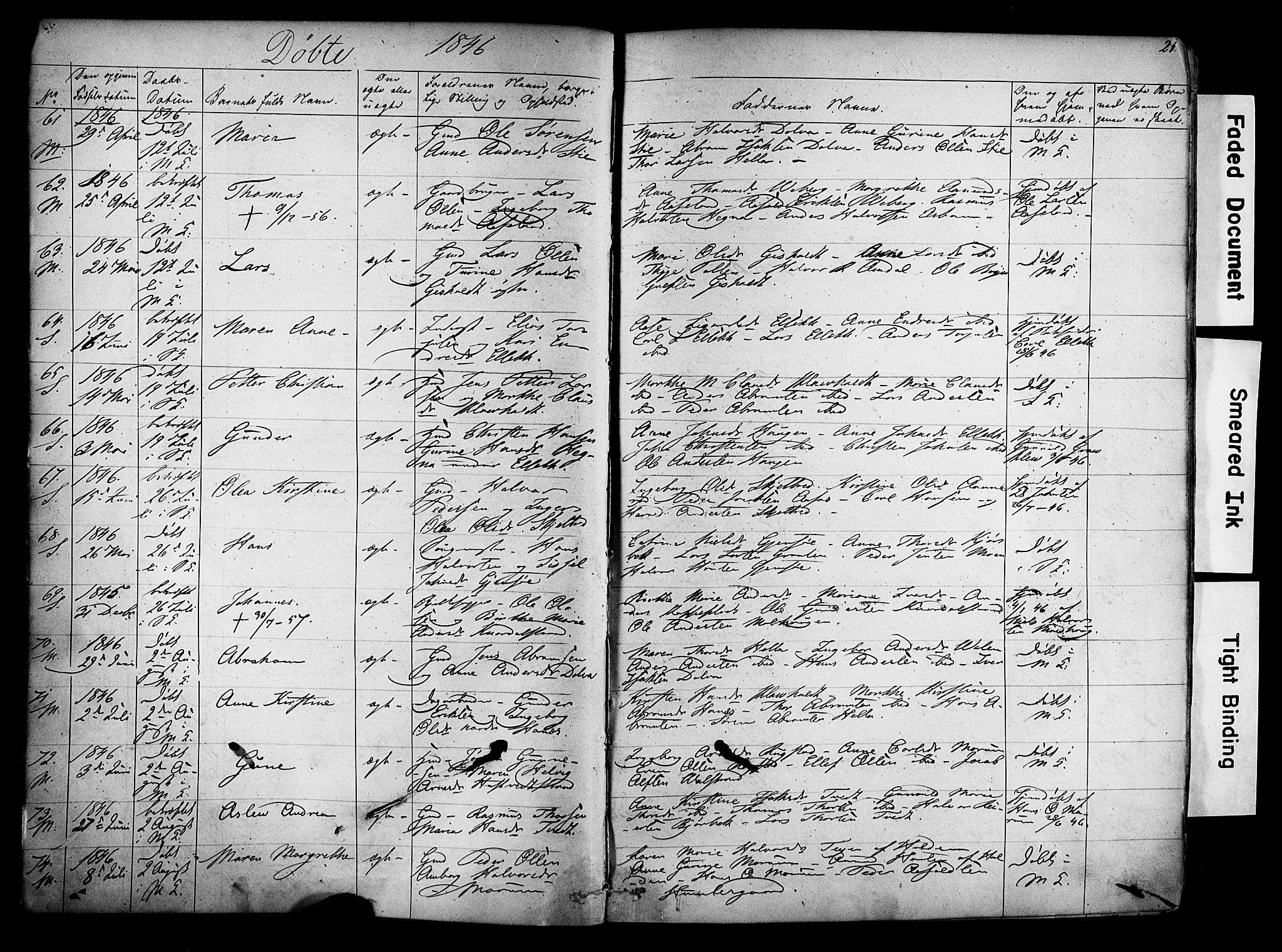 Solum kirkebøker, SAKO/A-306/F/Fa/L0006: Parish register (official) no. I 6, 1844-1855, p. 21
