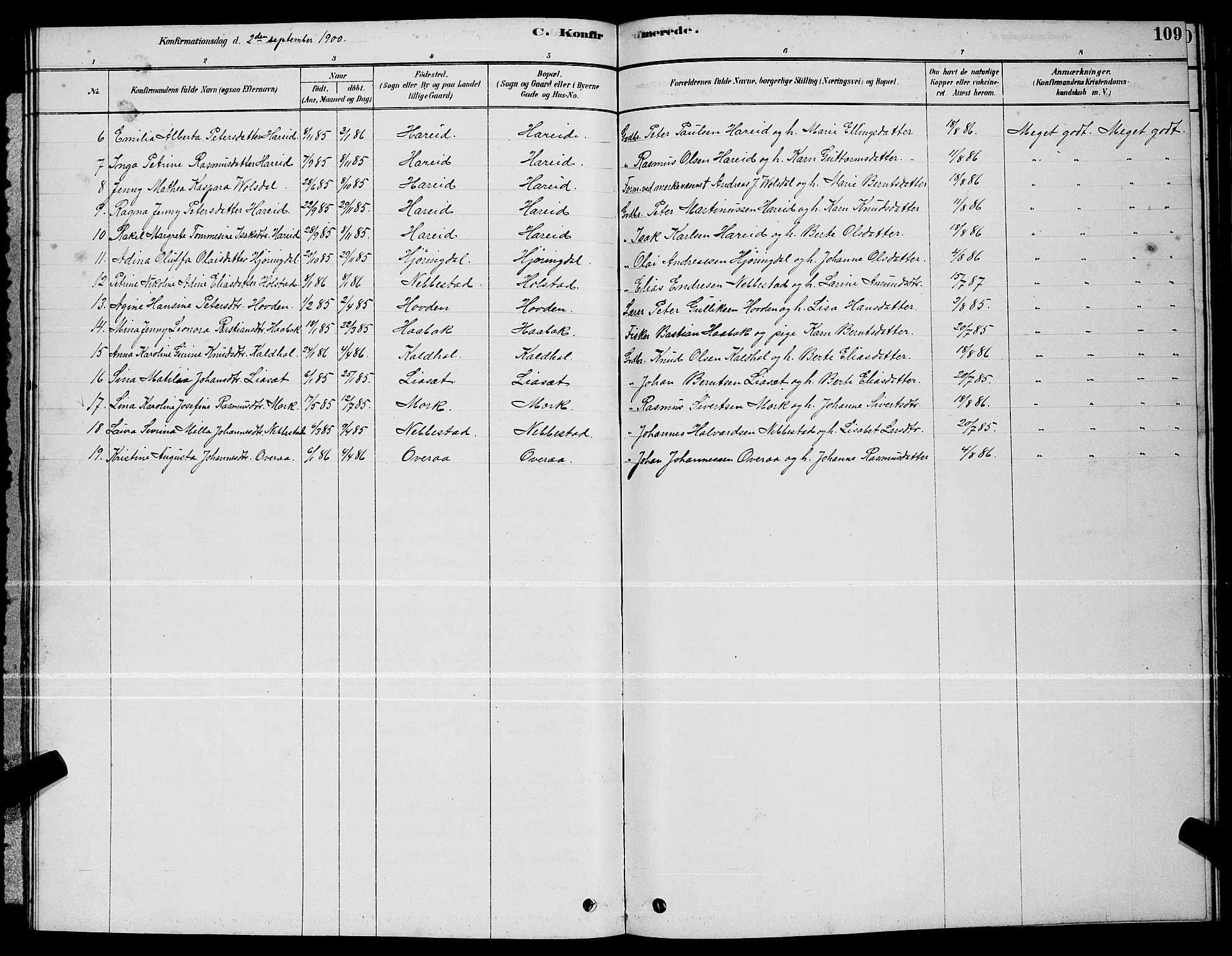 Ministerialprotokoller, klokkerbøker og fødselsregistre - Møre og Romsdal, AV/SAT-A-1454/510/L0125: Parish register (copy) no. 510C02, 1878-1900, p. 109