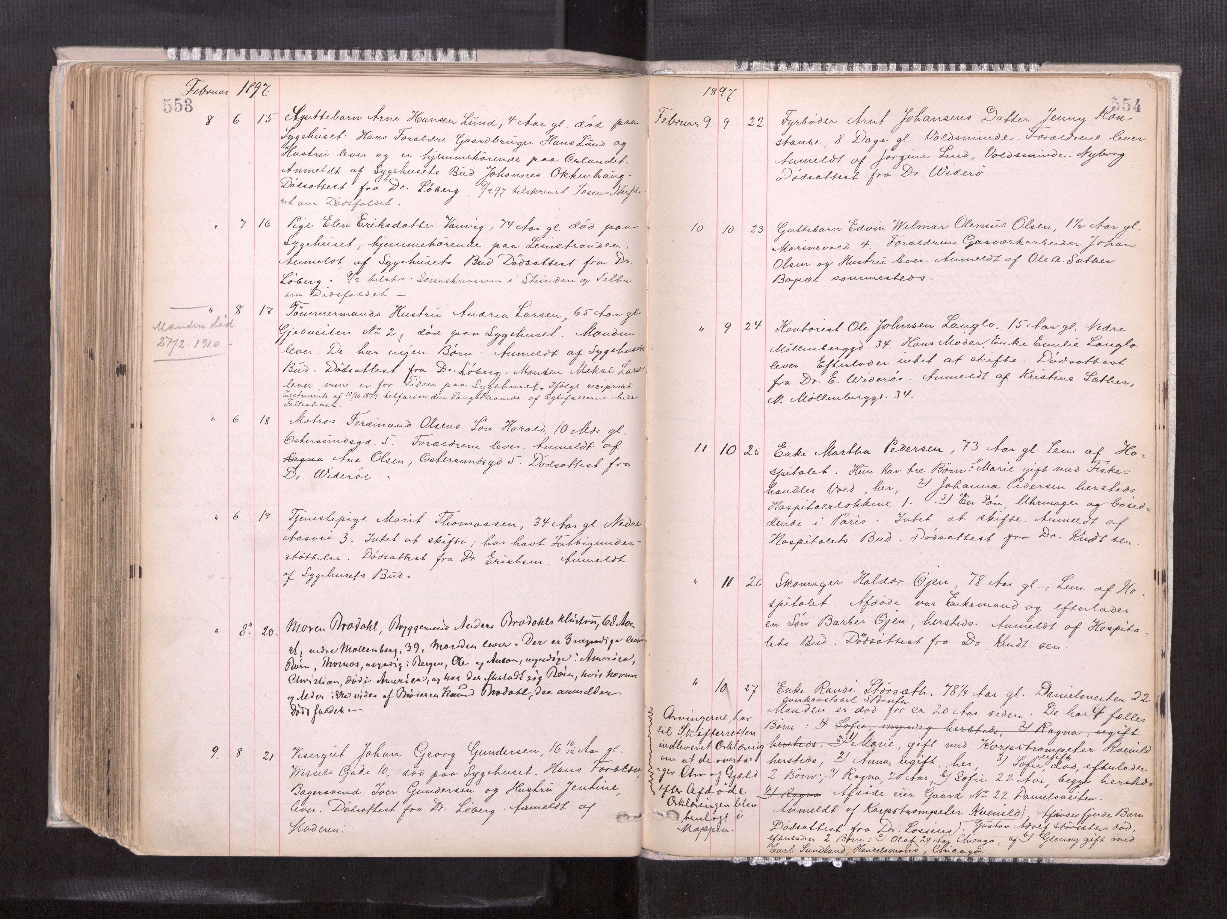 Trondheim byfogd, AV/SAT-A-0003/1/3/3L/L0004: Dødsanmeldelsesprotokoll, 1891-1897, p. 553-554