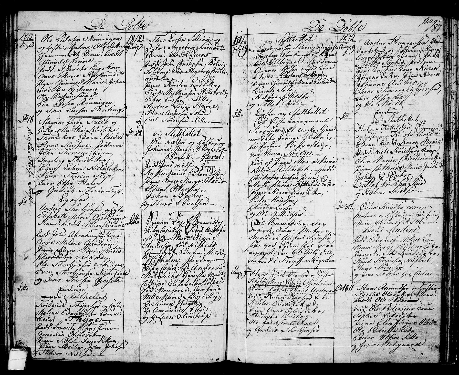 Langesund kirkebøker, SAKO/A-280/G/Ga/L0002: Parish register (copy) no. 2, 1801-1815, p. 87
