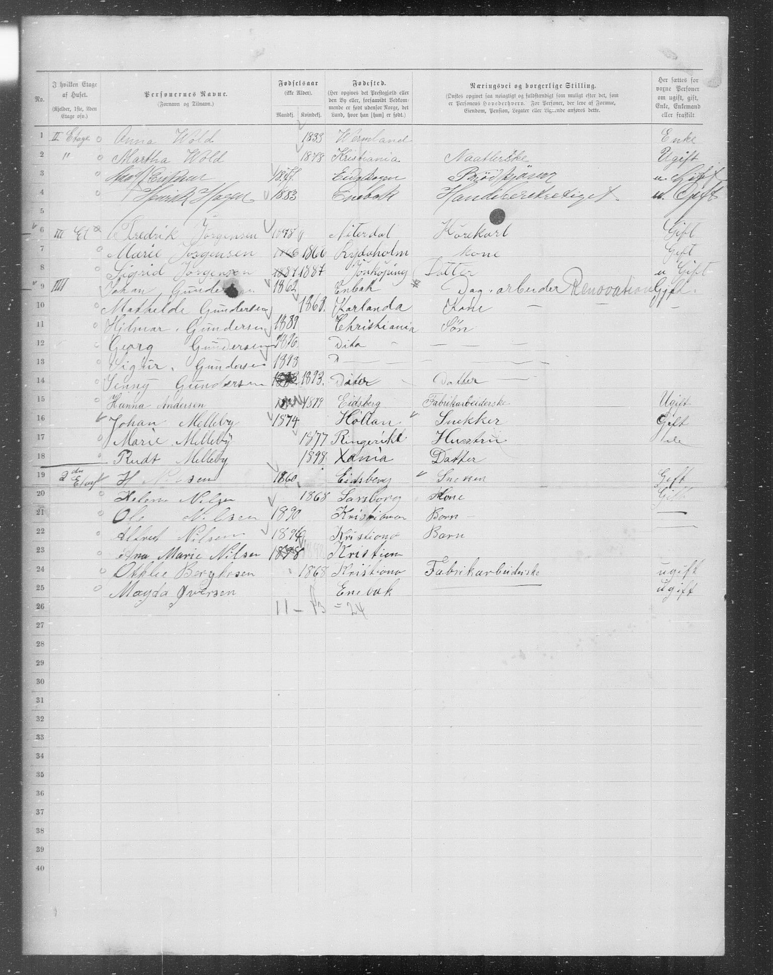 OBA, Municipal Census 1899 for Kristiania, 1899, p. 6756