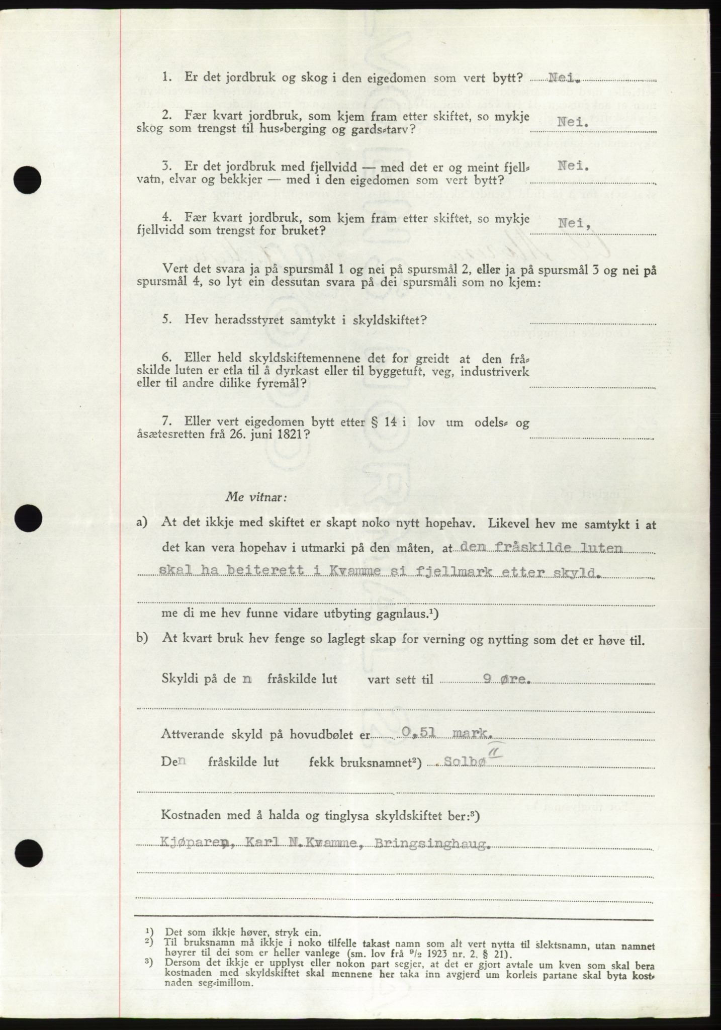 Søre Sunnmøre sorenskriveri, AV/SAT-A-4122/1/2/2C/L0078: Mortgage book no. 4A, 1946-1946, Diary no: : 470/1946