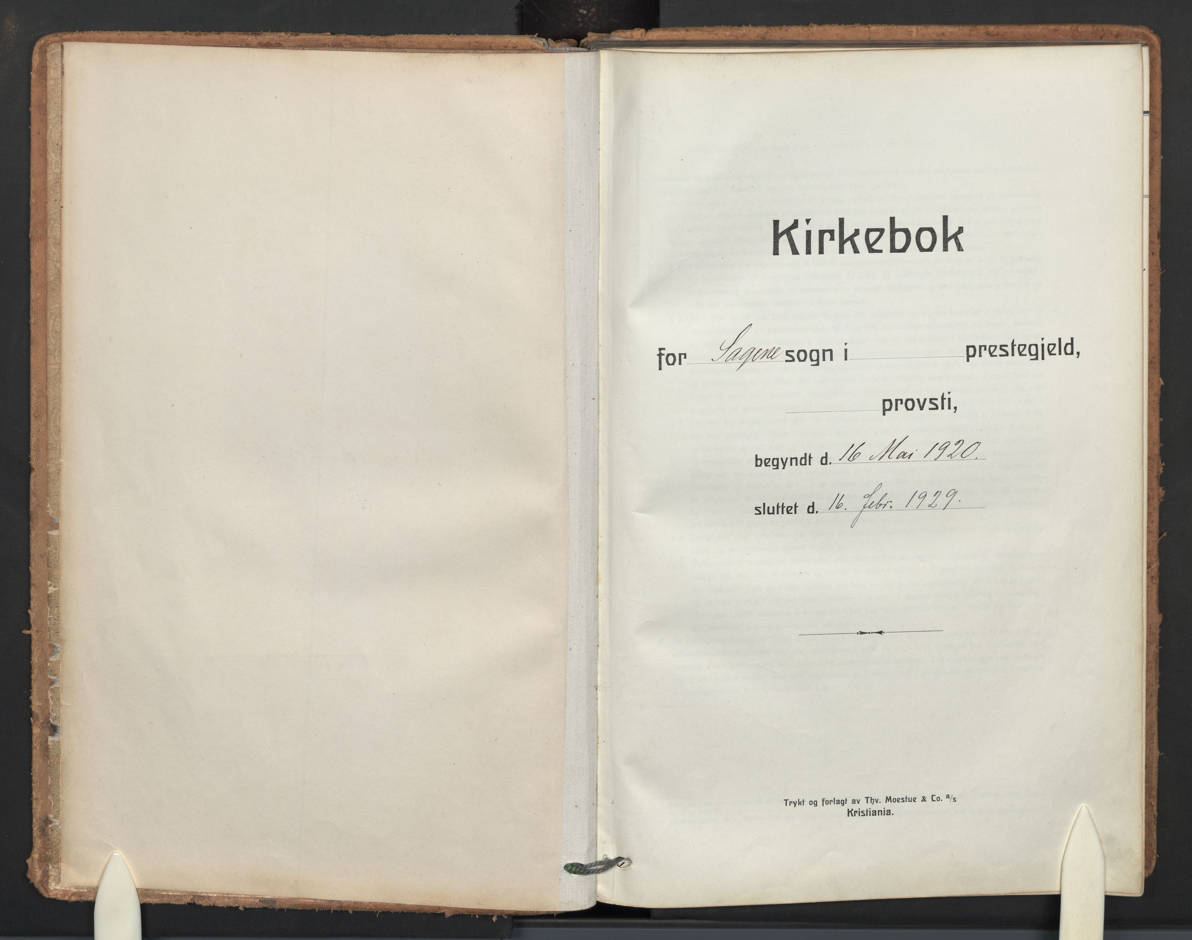 Sagene prestekontor Kirkebøker, AV/SAO-A-10796/F/L0013: Parish register (official) no. 13, 1920-1929