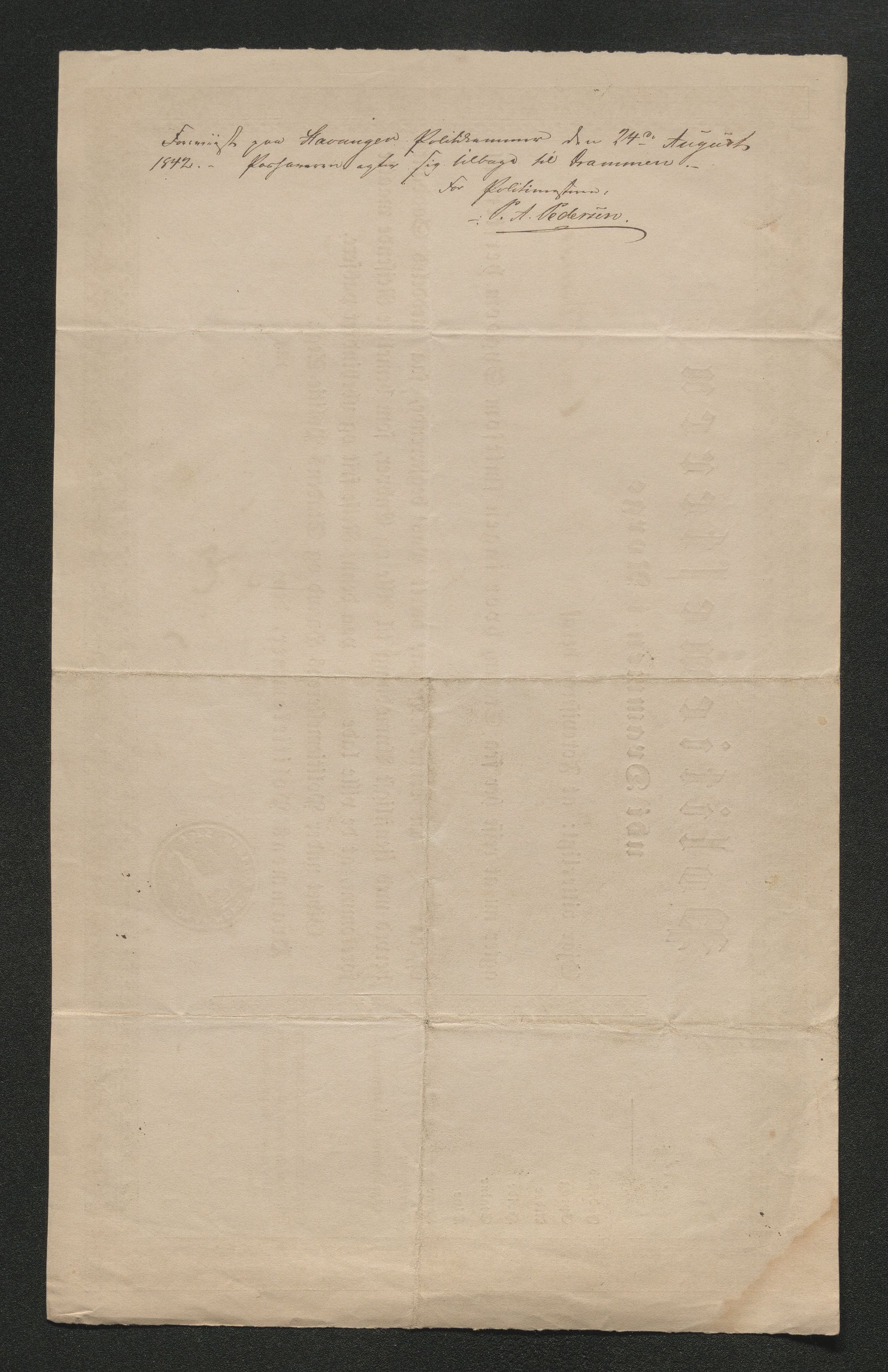 Drammen politikammer, AV/SAKO-A-623/I/Ia/Iab/L0006: Innleverte pass, 1841-1842, p. 590