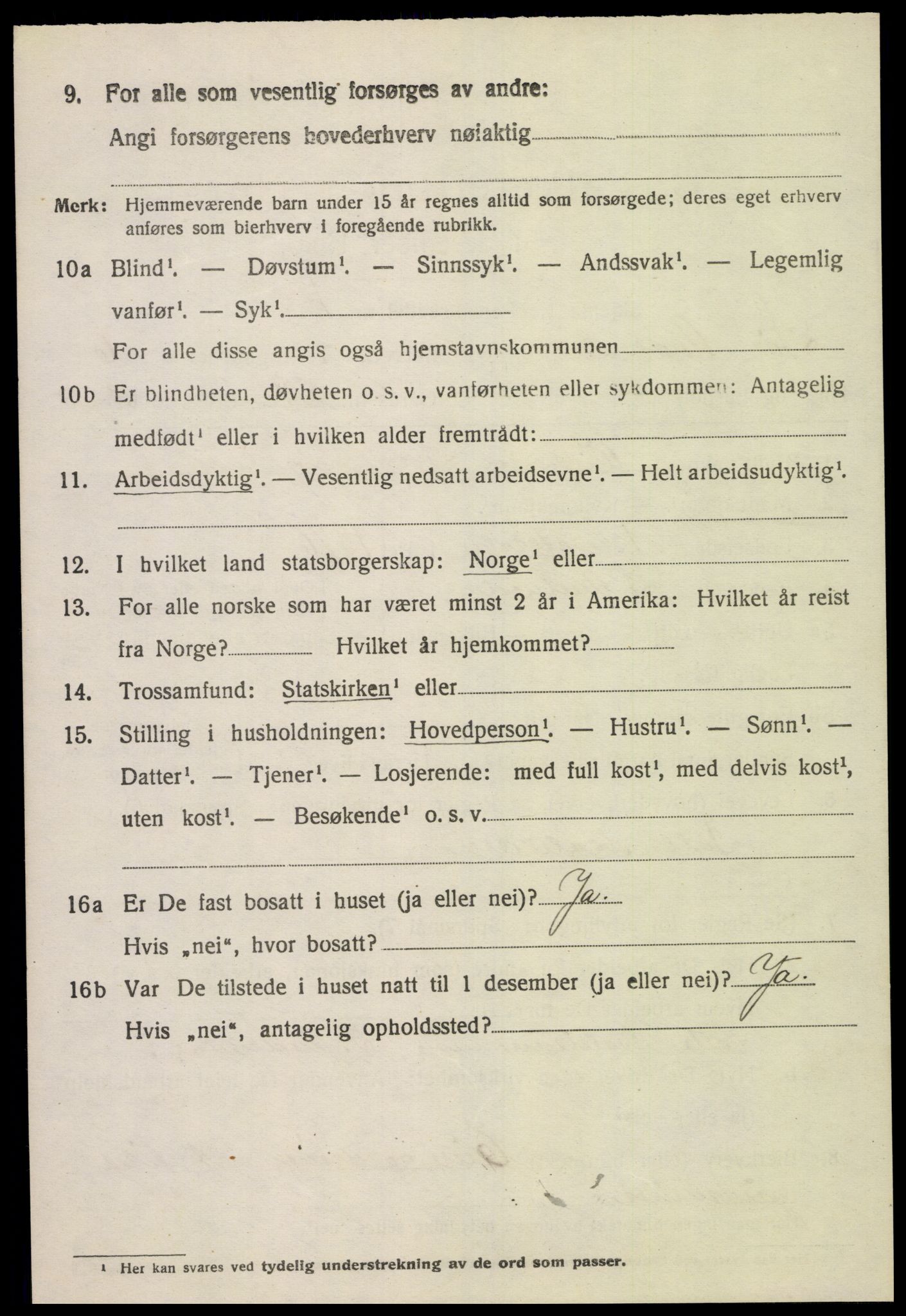 SAK, 1920 census for Sør-Audnedal, 1920, p. 2692