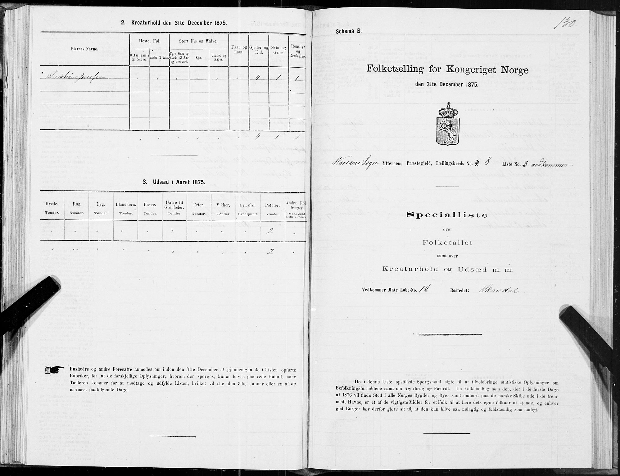 SAT, 1875 census for 1722P Ytterøy, 1875, p. 4130