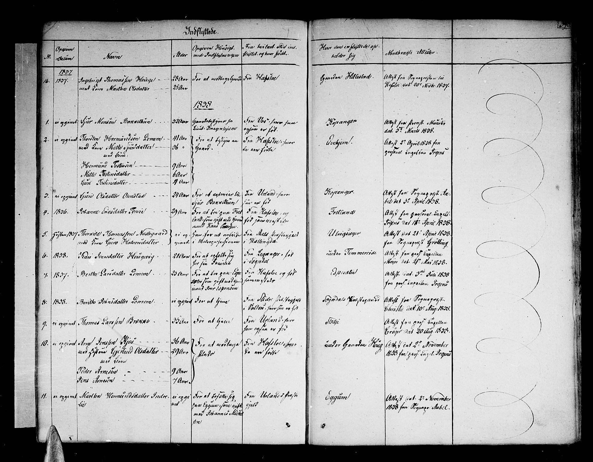 Sogndal sokneprestembete, SAB/A-81301/H/Haa/Haaa/L0010: Parish register (official) no. A 10, 1821-1838, p. 398