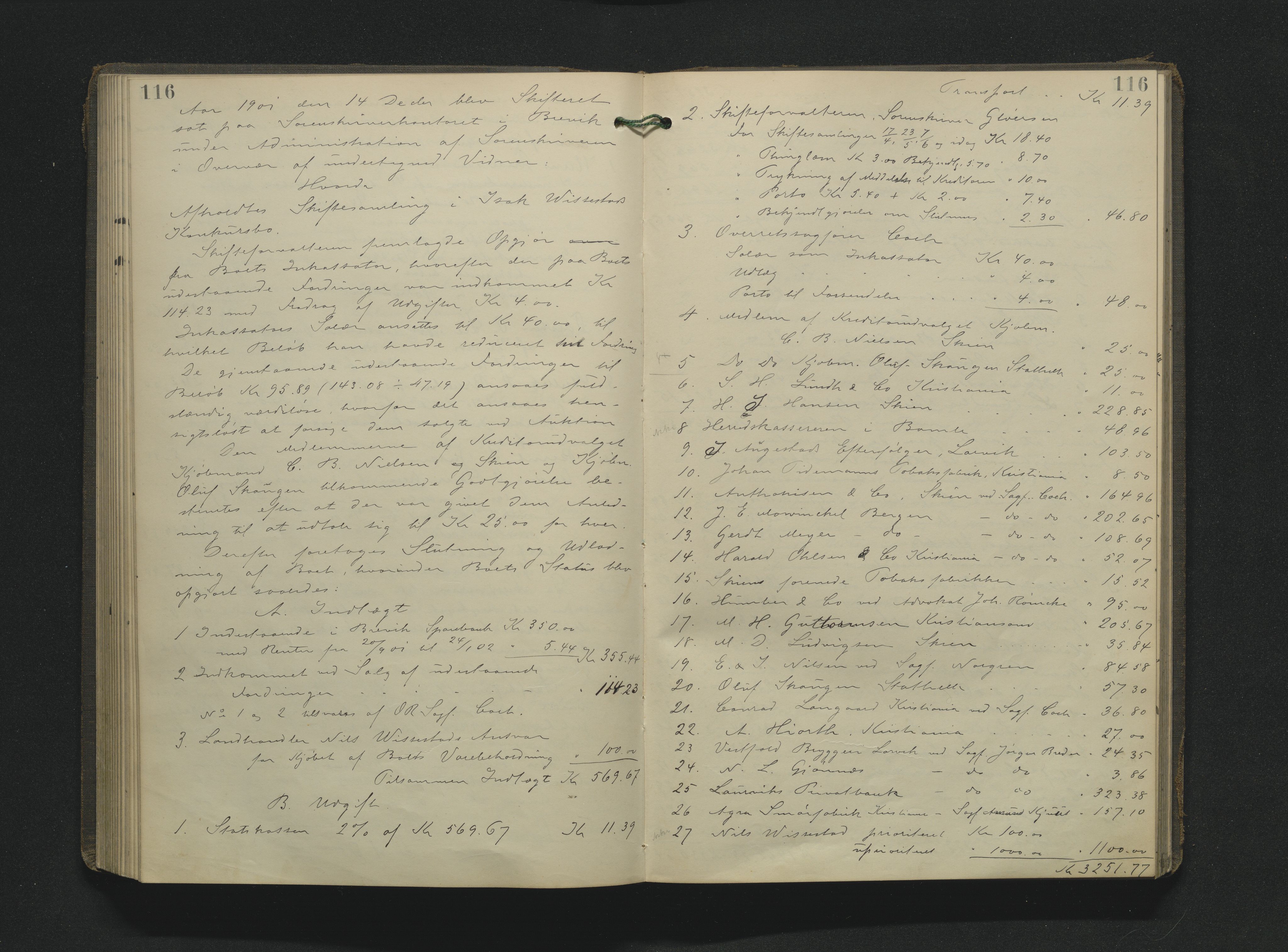 Bamble sorenskriveri, AV/SAKO-A-214/H/Hb/Hbc/L0014: Skifteforhandlingsprotokoll, 1900-1903, p. 116